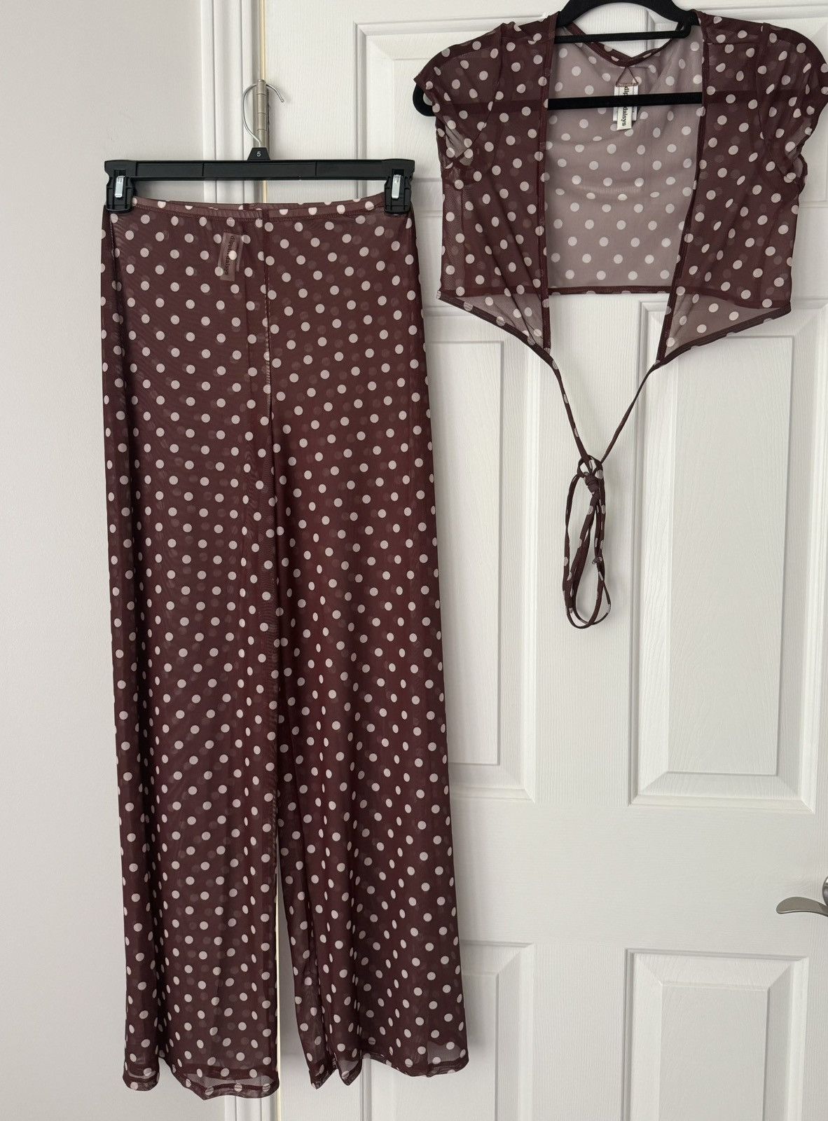 Anthropologie Dippin’ Daisy’s That Girl Sheer Mesh Pants Set, Size S Size 28" / US 6 / IT 42 - 5 Thumbnail