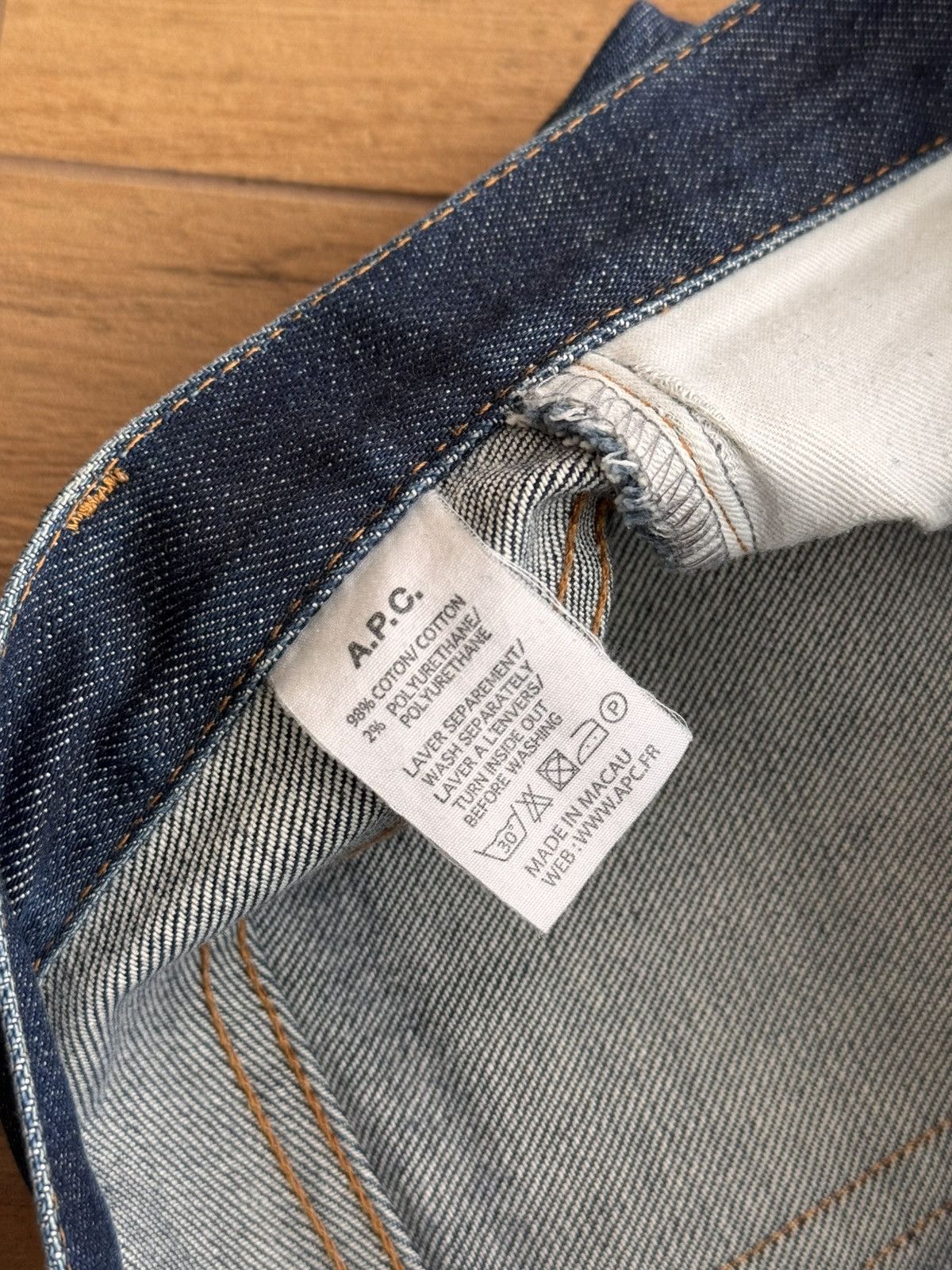 A.P.C. × Vintage Vintage A.P.C. Japanese Denim Selvedge Navy Jeans Size US 30 / EU 46 - 14 Thumbnail