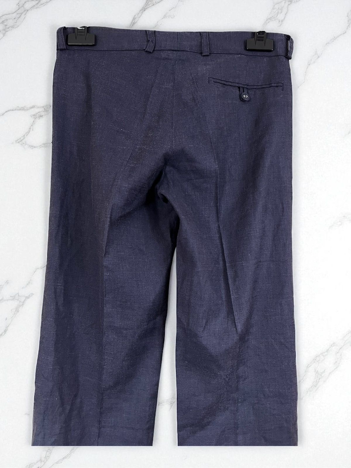 Joseph Joseph Navy Linen Straight Pants size 34 Size 25" / US 0 / IT 36 - 4 Thumbnail