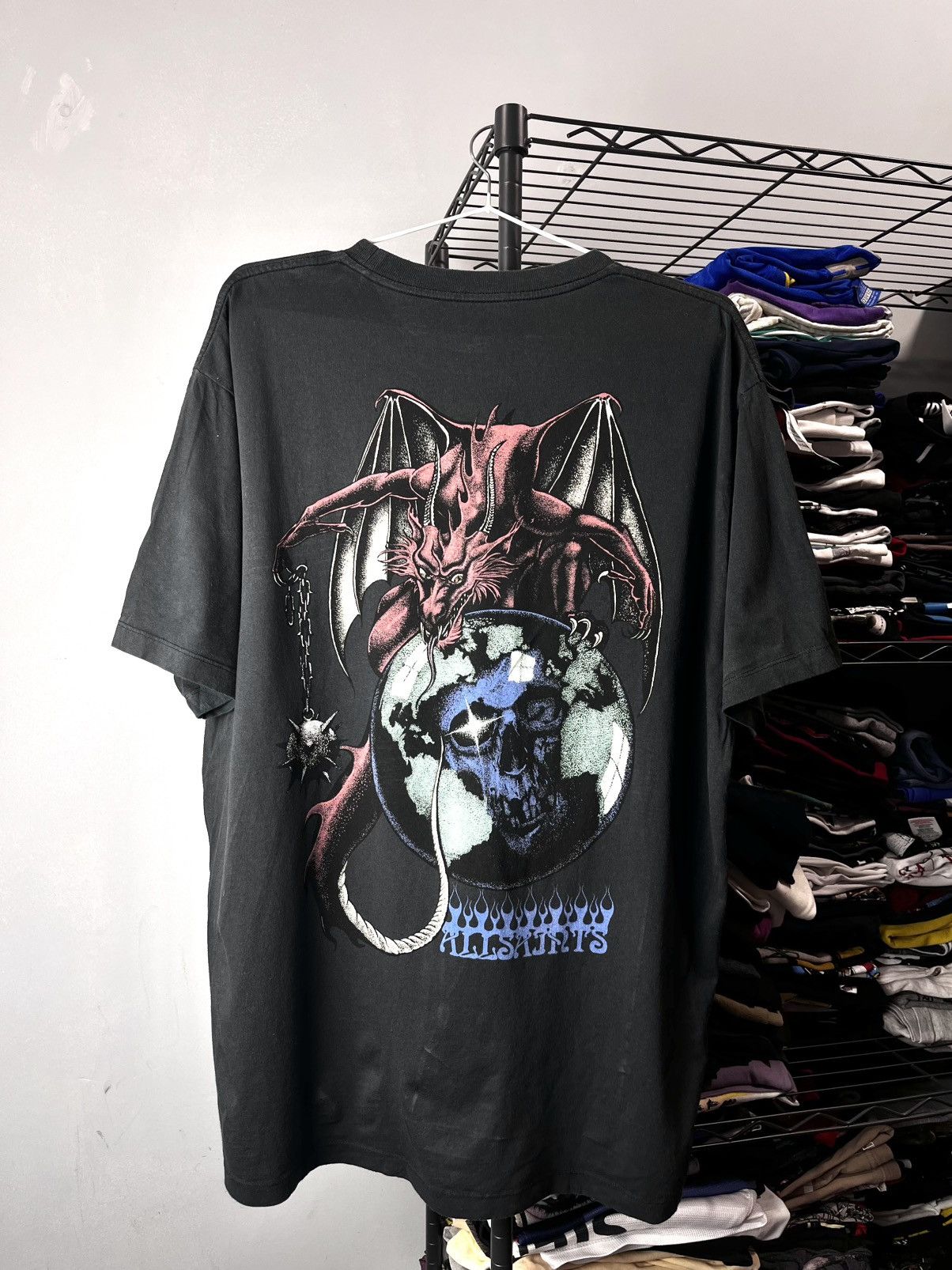 Allsaints Vintage Allsaints Dragon Skulls Graphic T Shirt Size US M / EU 48-50 / 2 - 1 Thumbnail