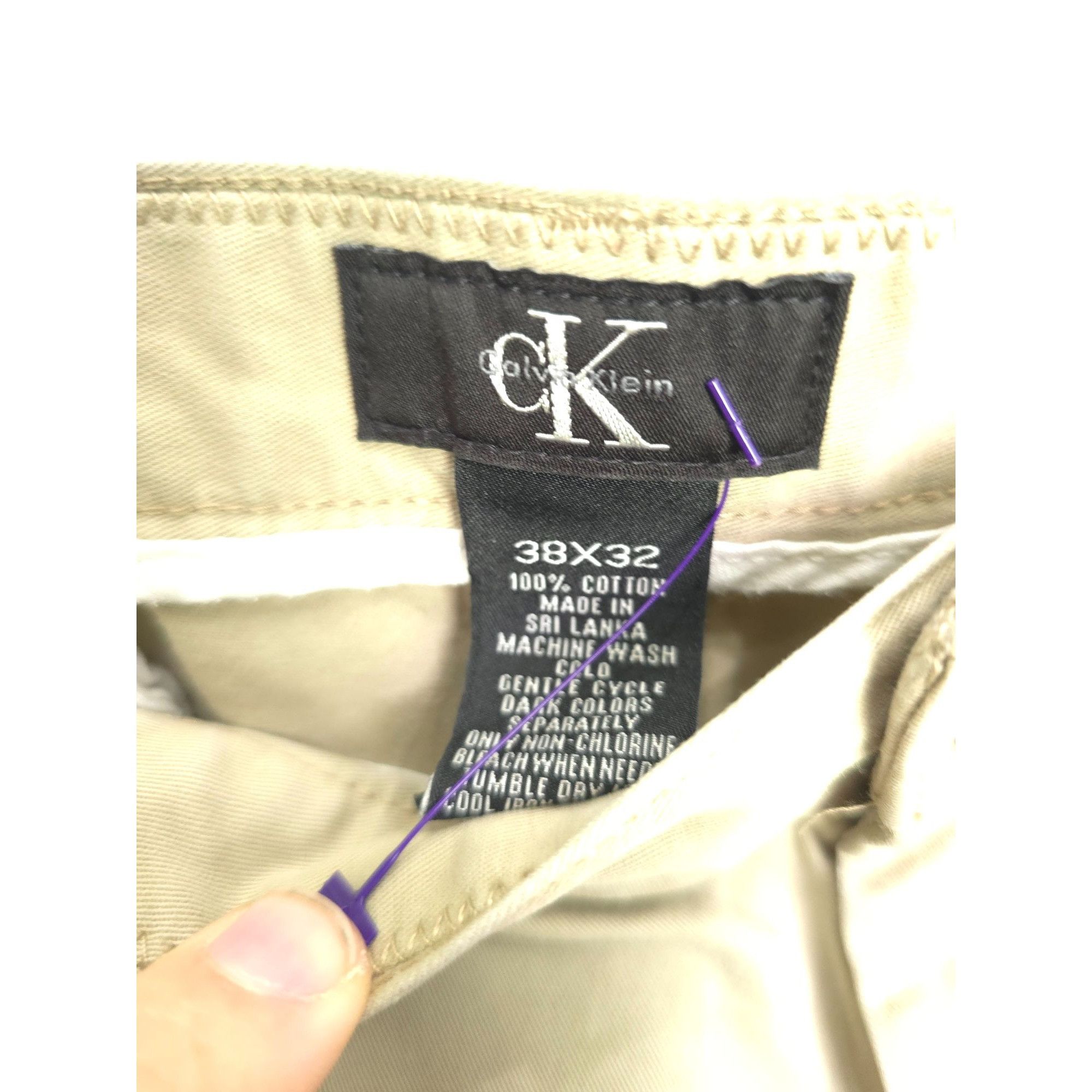 Calvin Klein Calvin Klein Mens Khaki Chino Pants 38X32 Size US 38 / EU 54 - 2 Thumbnail