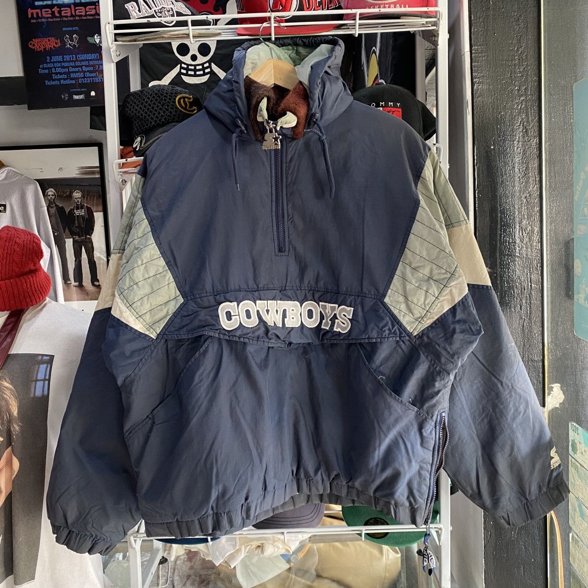 NFL × Starter × Vintage Vintage Dallas Cowboys Oversized Jacket Bombers Hoodies Size US M / EU 48-50 / 2 - 1 Thumbnail
