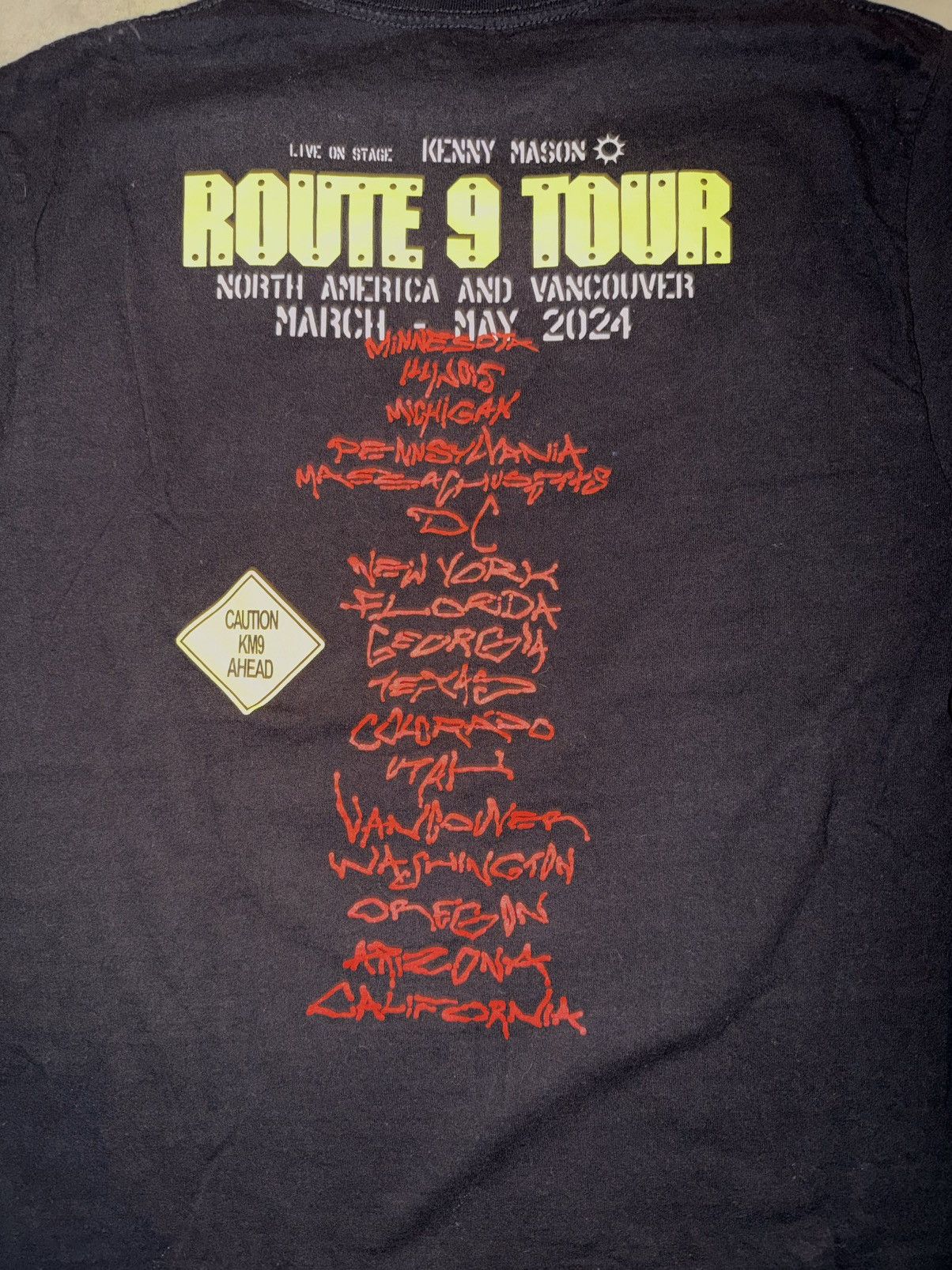 Rap Tees Kenny Mason Route 9 Tour Rap Concert Tee Black Size US L / EU 52-54 / 3 - 4 Thumbnail