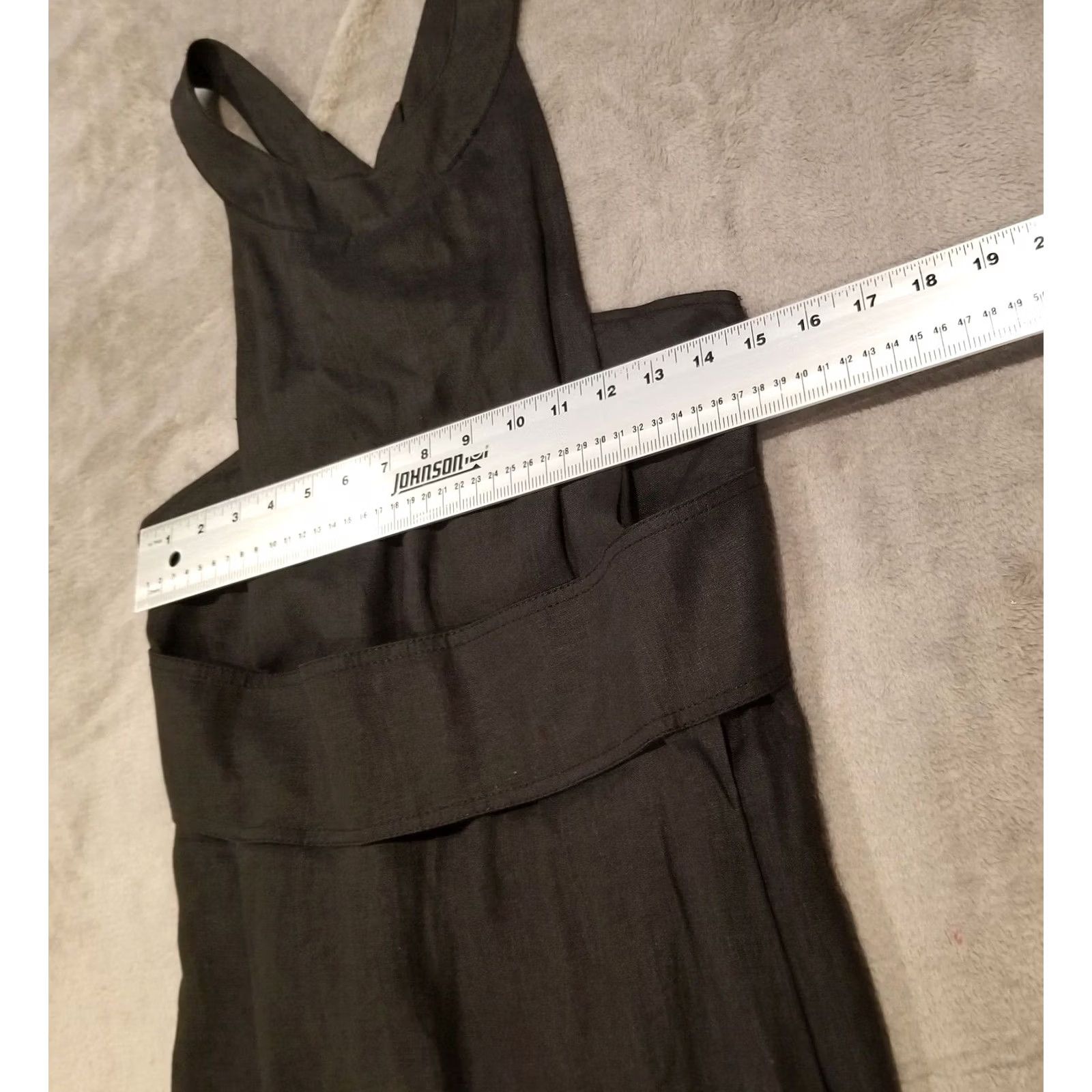 Vintage Max Studio Womens Sz 10 Sleeveless Cocktail Dress Belted Cross Back Linen Black Size L / US 10 / IT 46 - 6 Thumbnail