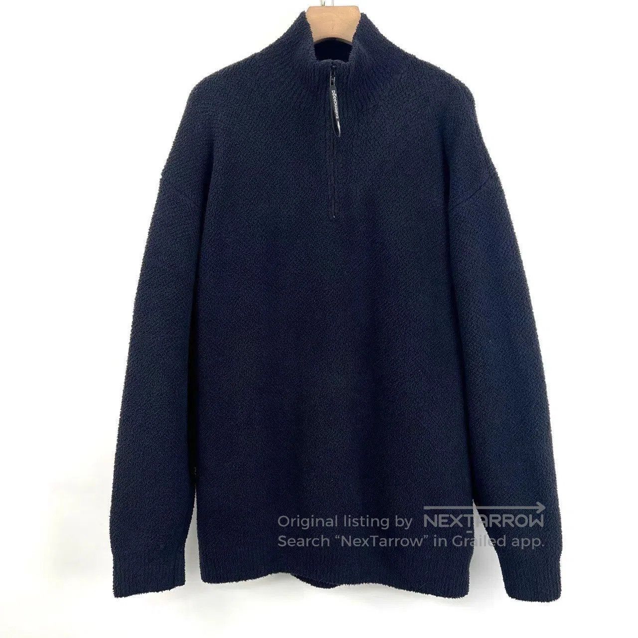 Balenciaga Black High Neck Half-Zip Sweater. Size US XS / EU 42 / 0 - 1 Thumbnail