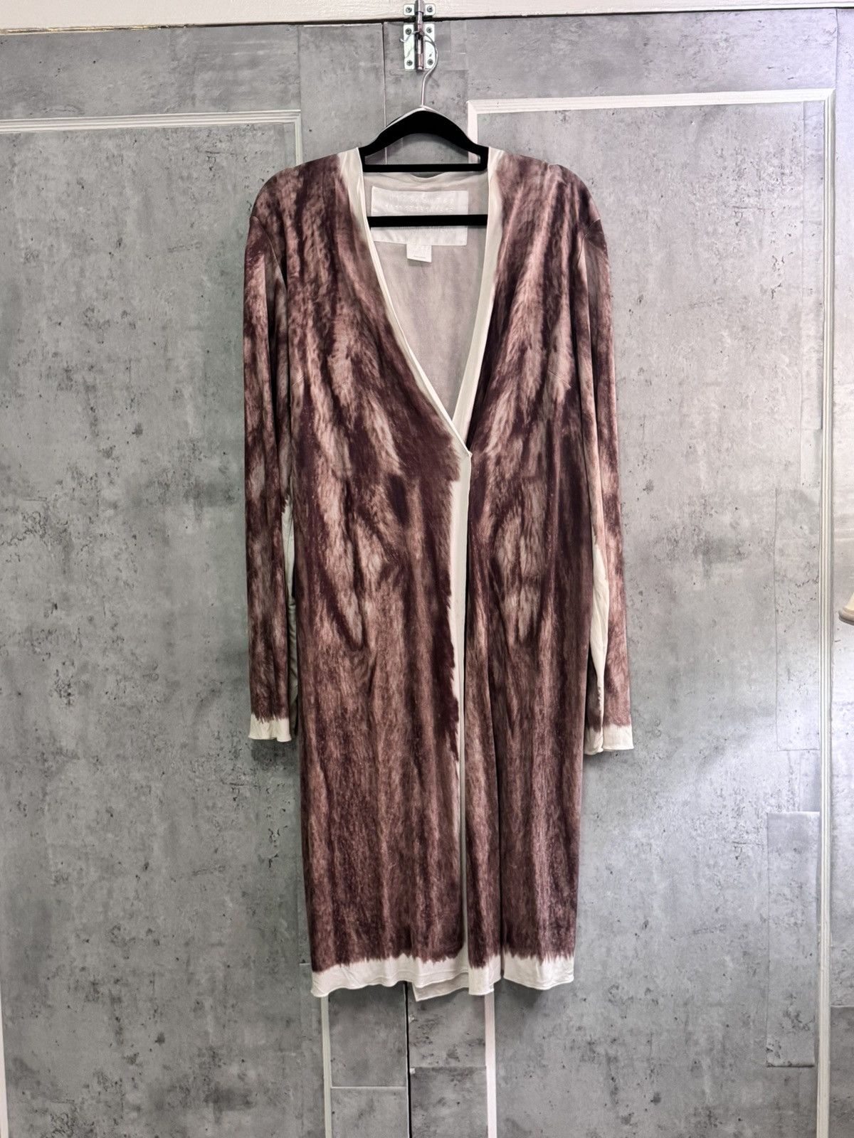 H&M × Maison Margiela MAISON MARTIN MARGIELA H&M FUR TROMPE L'OEIL SILK DRESS Size L / US 10 / IT 46 - 3 Thumbnail