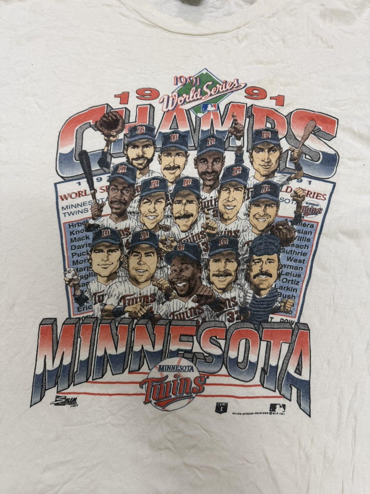 MLB Vintage 1991 mlb minnesota wwins tshirt Size US L / EU 52-54 / 3 - 2 Thumbnail