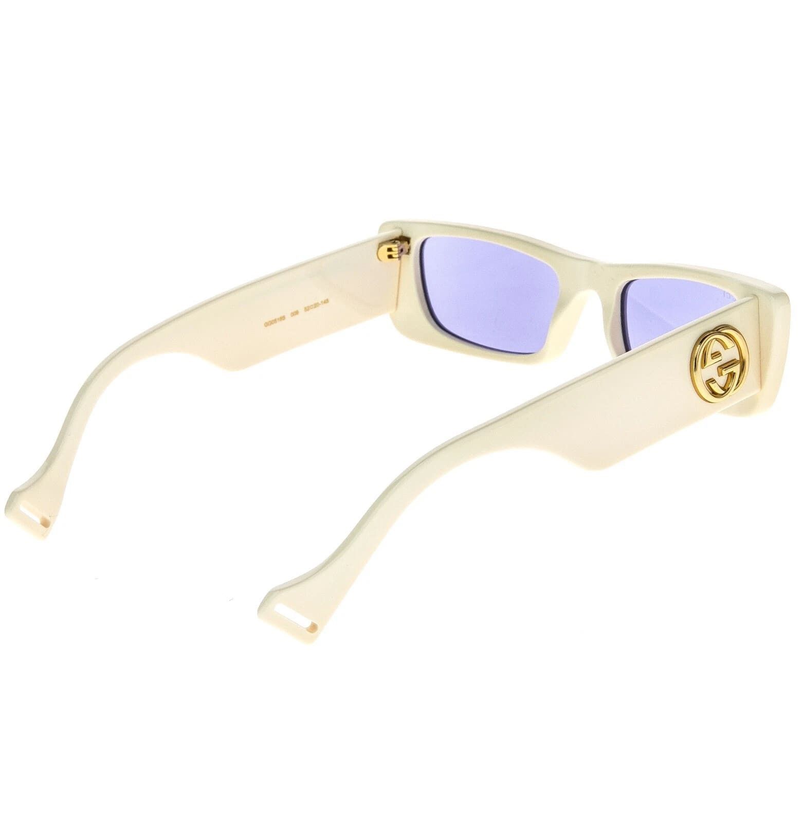 Gucci GUCCI GG0516S 0516 Ivory Lilac Crystal Geometric Sunglasses Size ONE SIZE - 2 Thumbnail