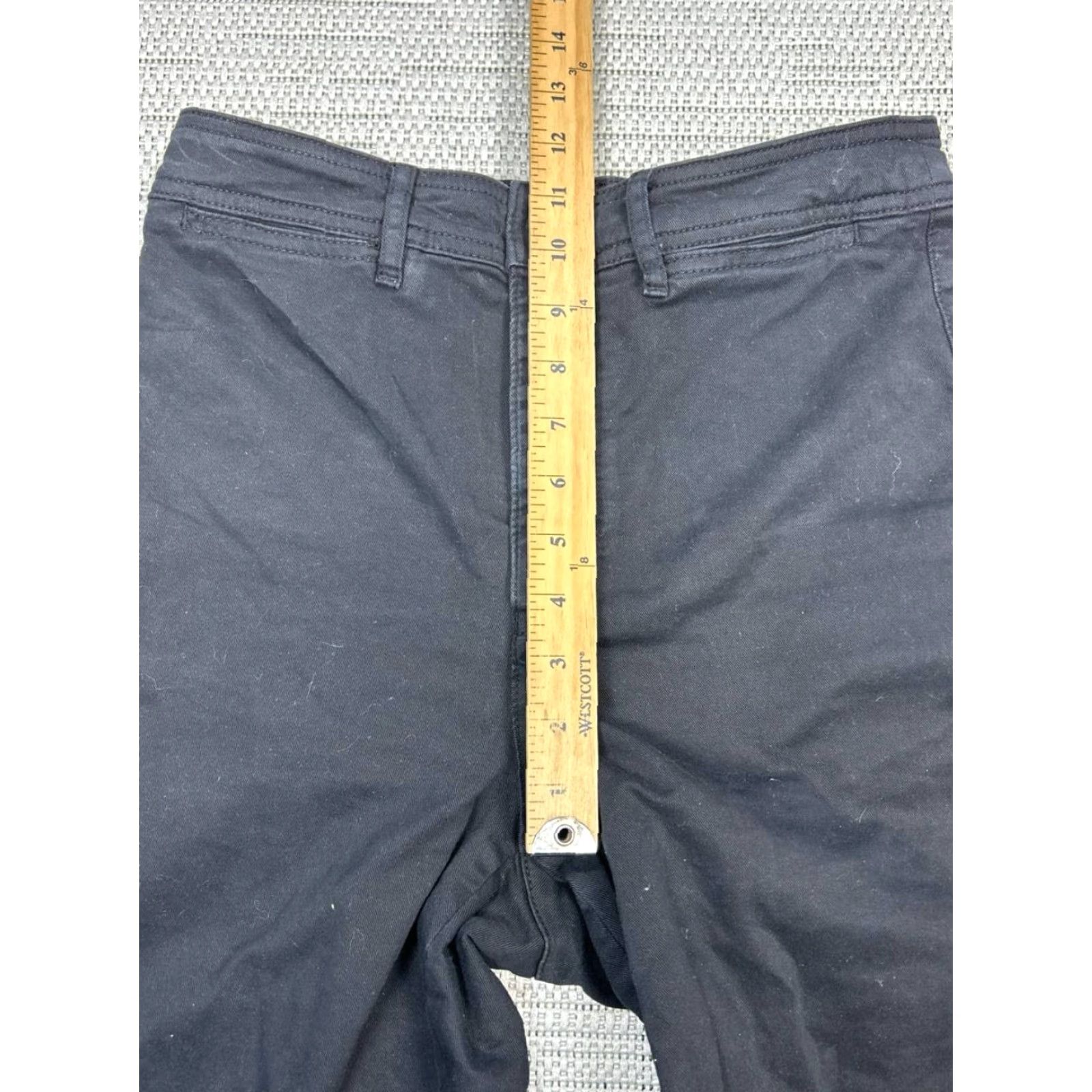 Marine Layer Marine Layer Bridget Full Length Pants 8 Black Cotton Raw Hem Wide Leg Womens Size 30" / US 8 / IT 44 - 5 Thumbnail