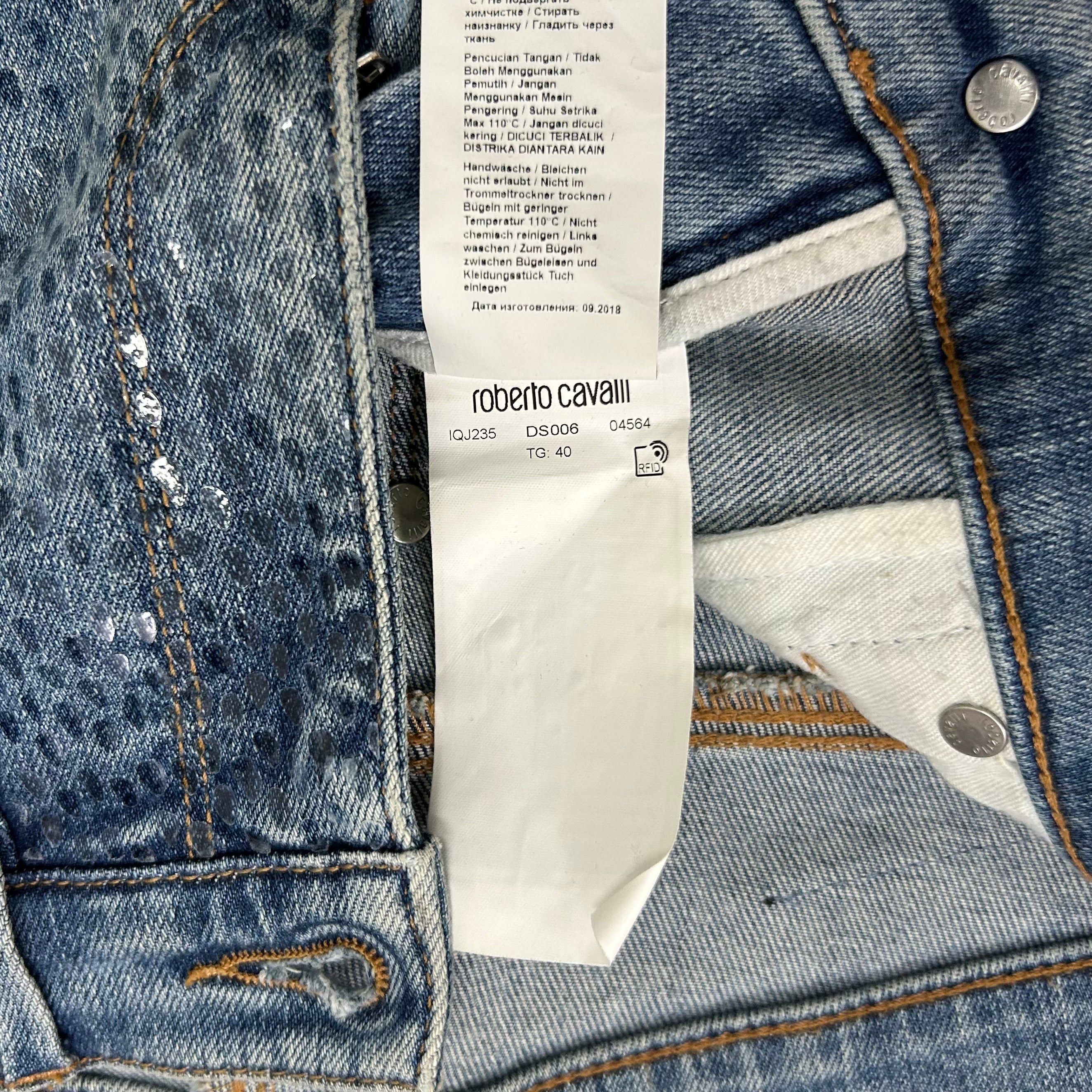 Roberto Cavalli Roberto Cavalli 2000s Snakeskin Texture Jeans Size 30" / US 8 / IT 44 - 8 Thumbnail