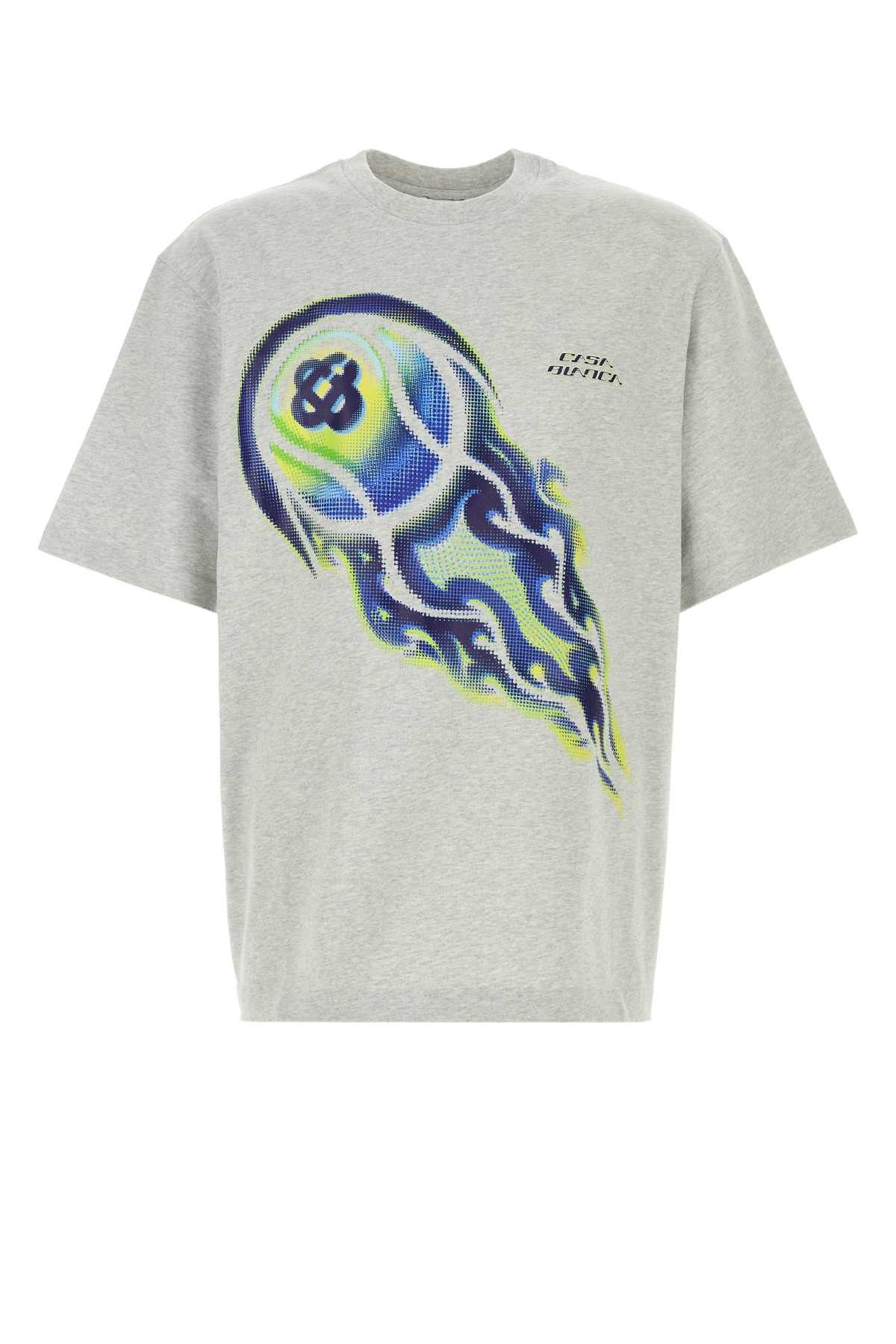 Casablanca Grey Cotton Oversize T-Shirt Size US L / EU 52-54 / 3 - 1 Thumbnail