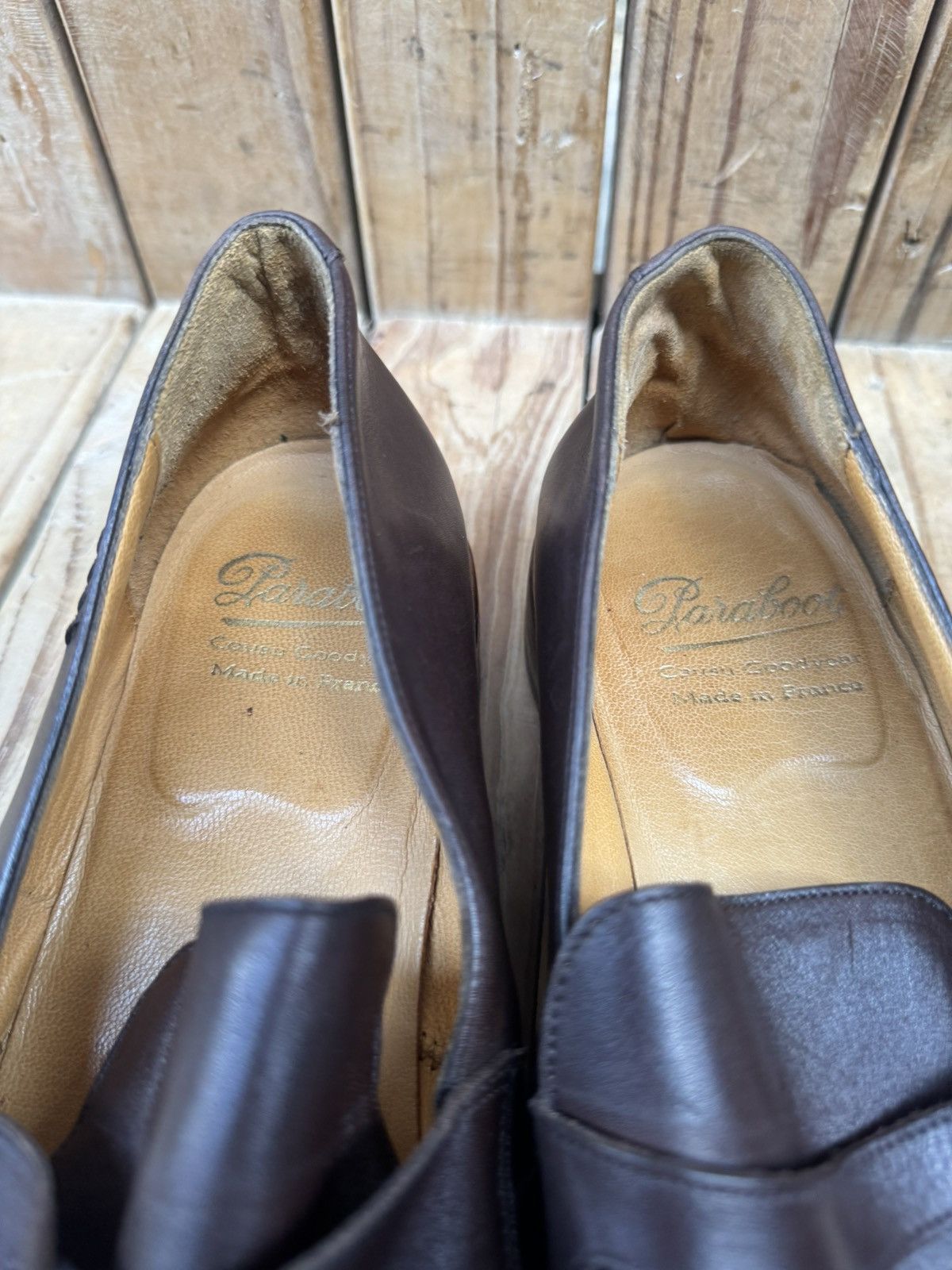 Paraboot Paraboot Men’s Penny brown Leather Loafers Uk 9.5 H US 10.5 Size US 10.5 / EU 43-44 - 14 Thumbnail