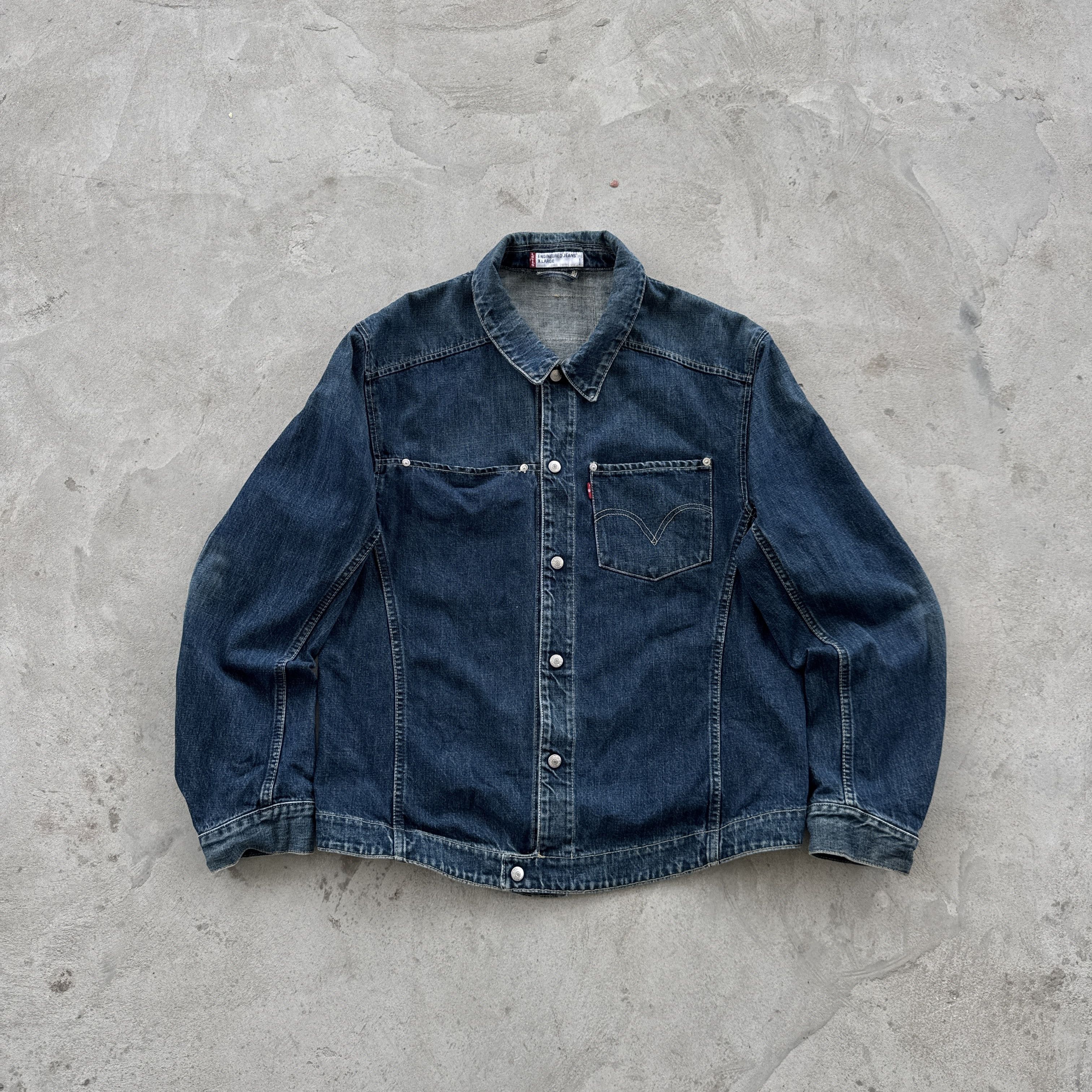 Levi's Levis Engineered Jeans Vintage Denim Trucker Jacket Size XL Size US XL / EU 56 / 4 - 1 Thumbnail