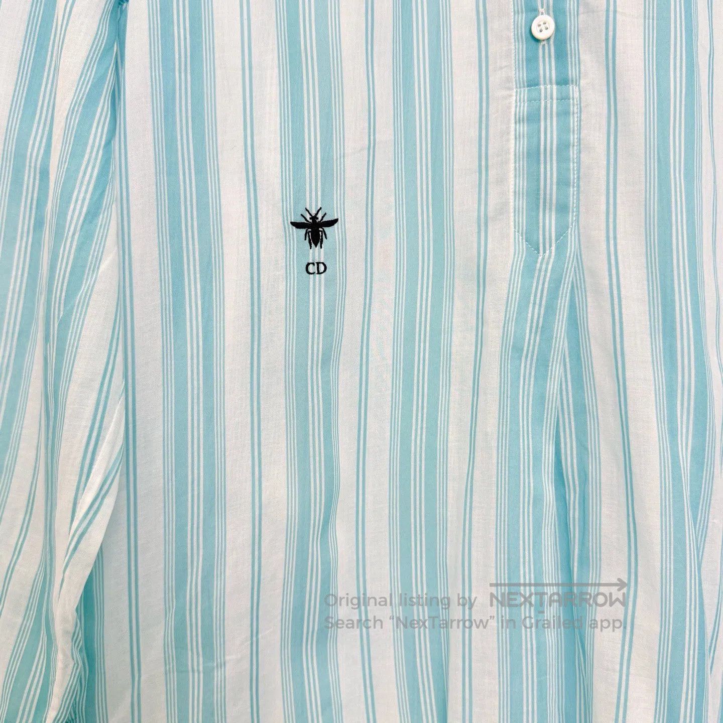 Dior Dior Patterned Long Sleeve Shirt with Long Buttons| Size XXS / US 00 / IT 34 - 2 Thumbnail