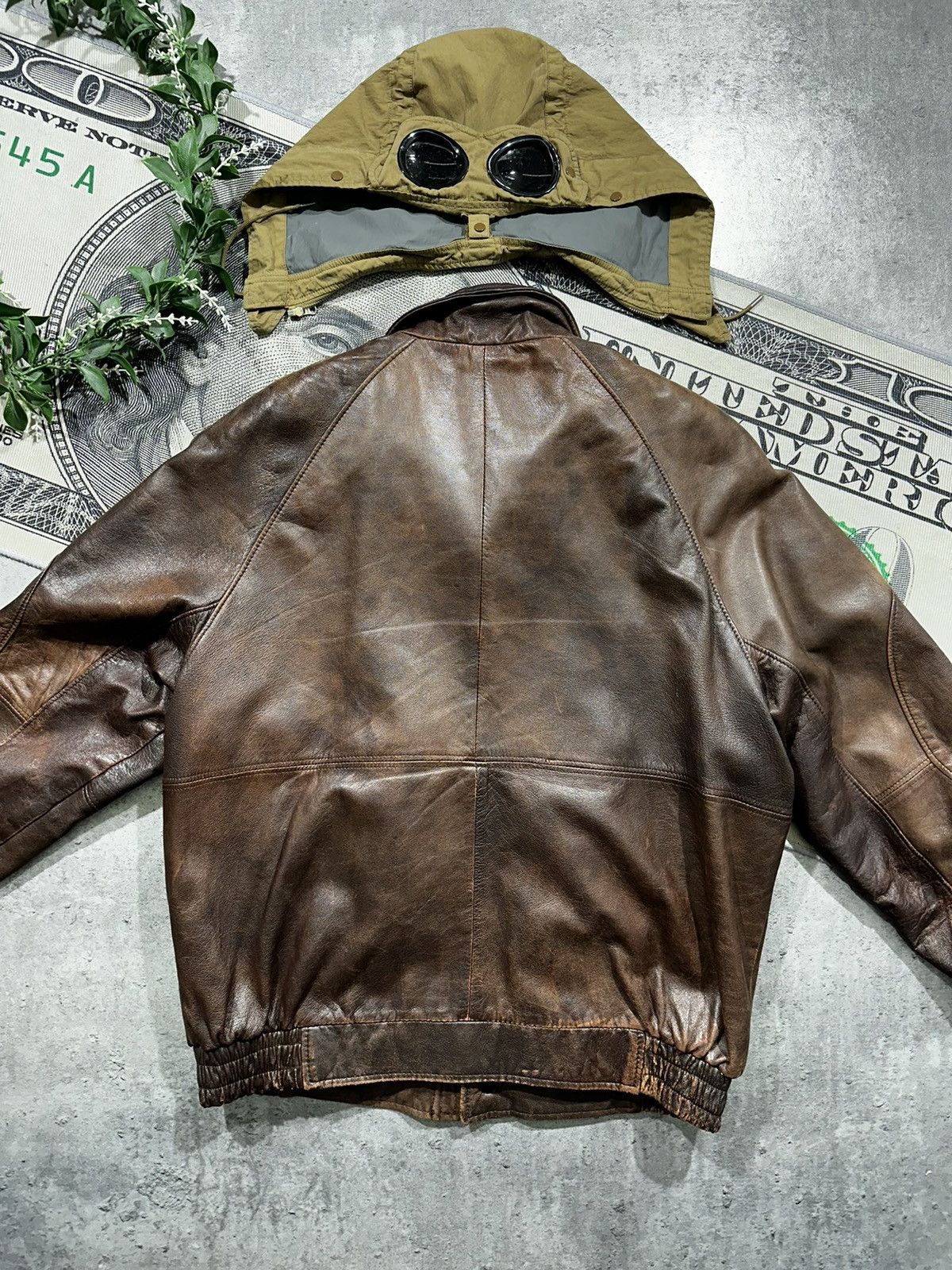 Japanese Brand × Vintage Leather jacket Vintage 80s St Michael made in Israel Size US L / EU 52-54 / 3 - 5 Thumbnail