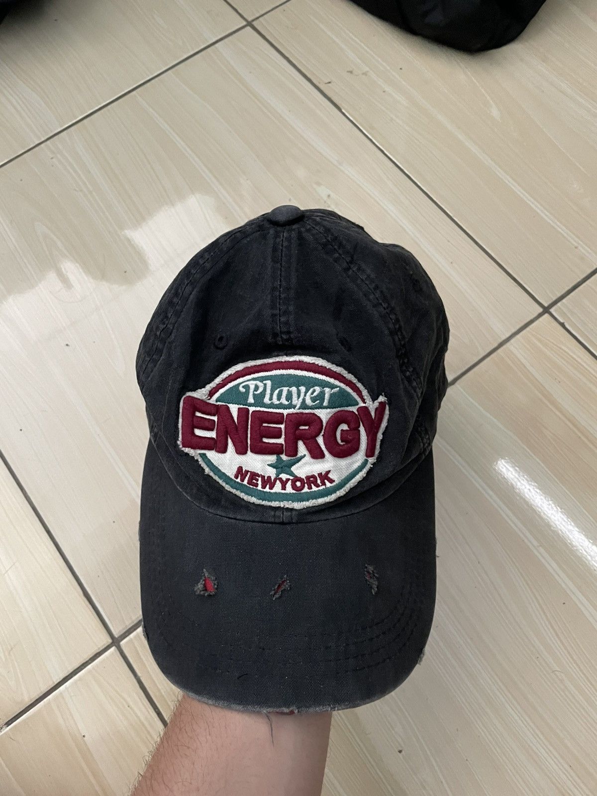 Japanese Brand Vintage PLAYER ENERGY NEW YORK Distressed style ca Size ONE SIZE - 1 Thumbnail