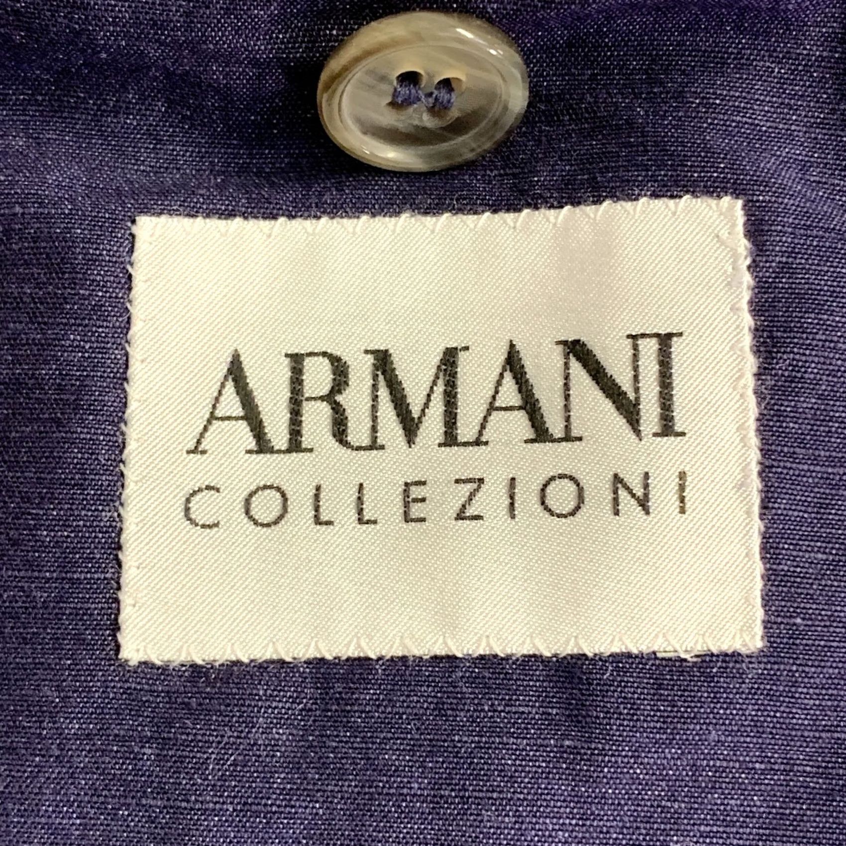 Armani ARMANI COLLEZIONI Sport Coat Size 42 Navy Linen Cotton Notch Lapel Mens Size US XS / EU 42 / 0 - 5 Thumbnail