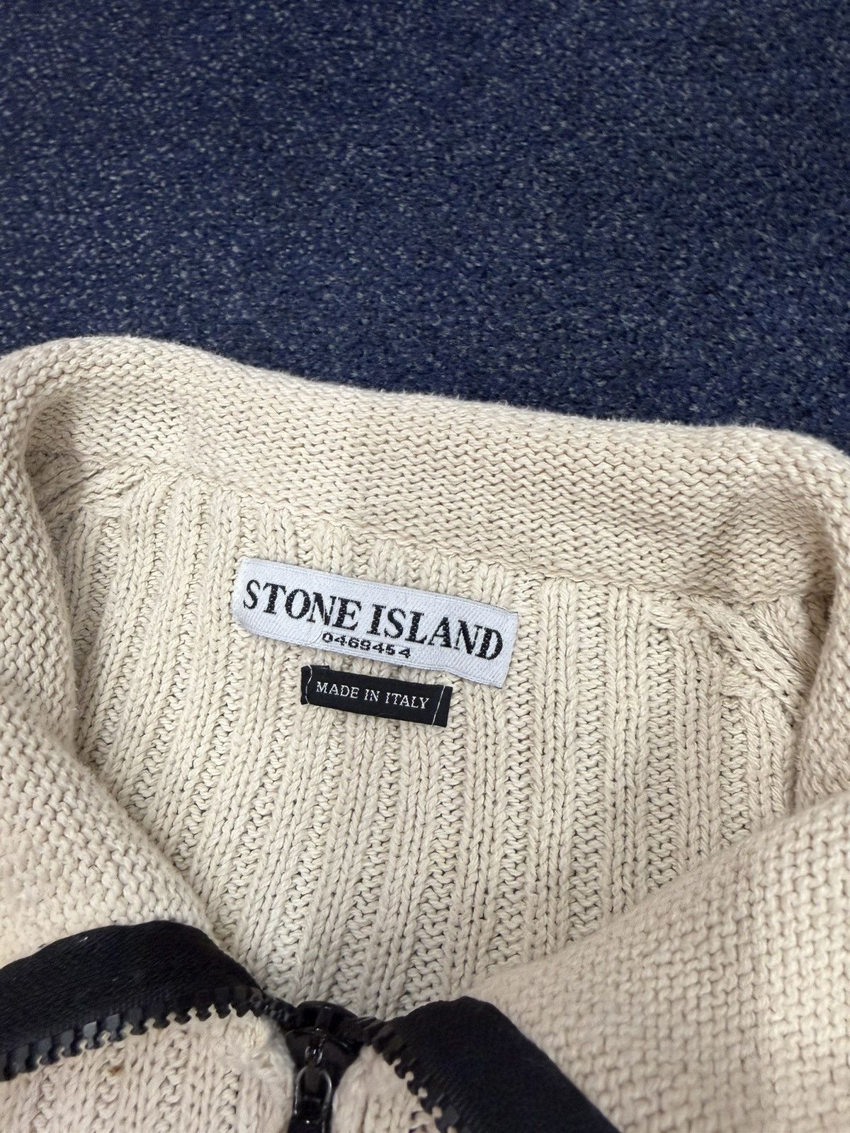 Stone Island SS05 Stone Island Zip-up knit sweater Size US XL / EU 56 / 4 - 4 Thumbnail