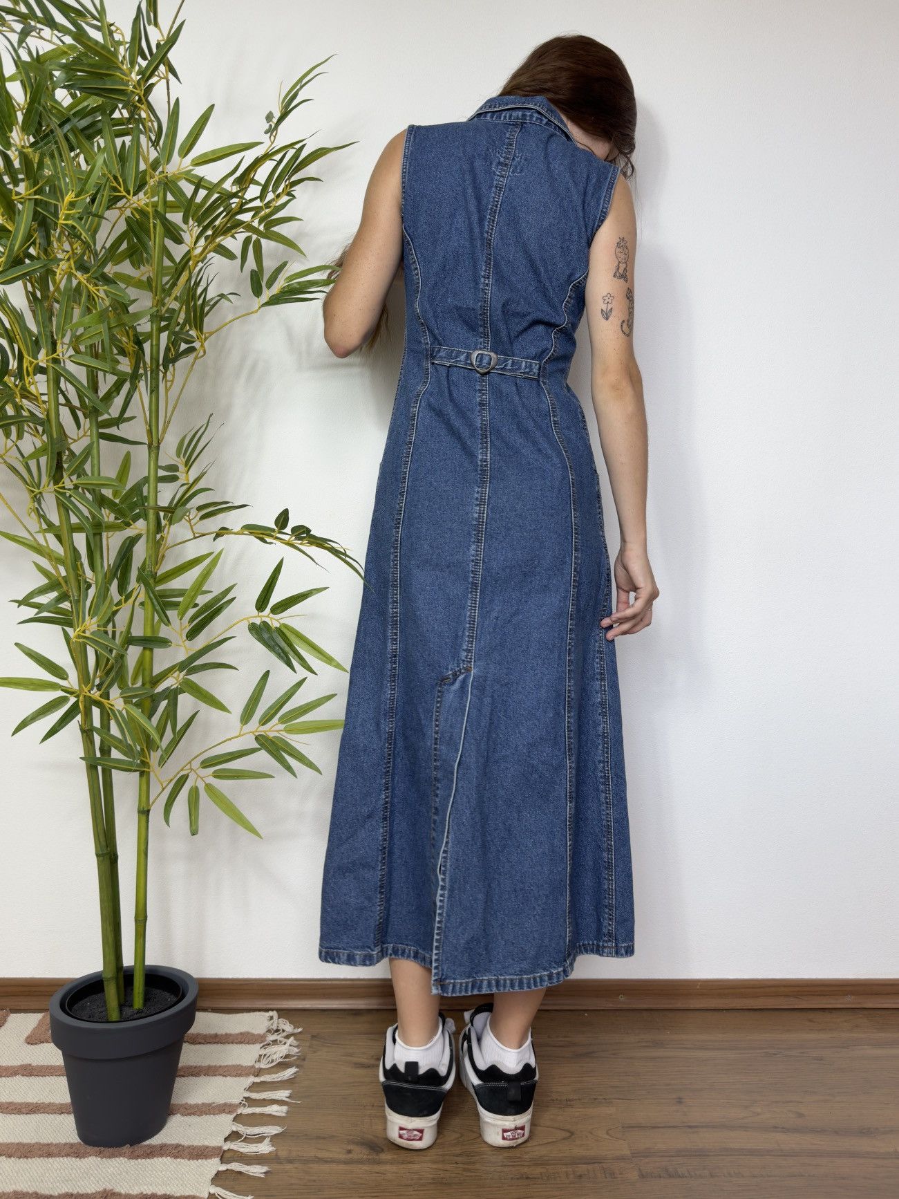 Vintage VINTAGE WITH BUTTONS 2000s MAXI DENIM DRESS Size S / US 4 / IT 40 - 3 Thumbnail