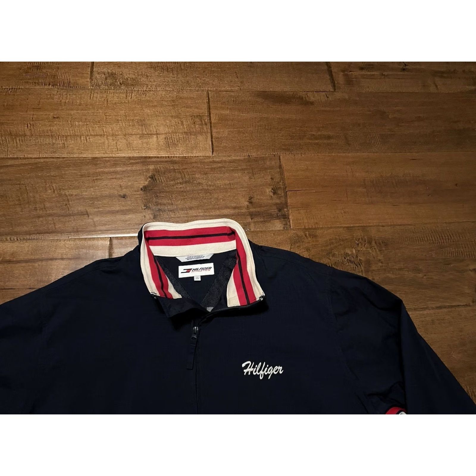 Tommy Hilfiger VINTAGE Tommy Hilfiger Athletics Jacket Windbreaker Track Full Zip Adult L Blue Mens Size US L / EU 52-54 / 3 - 4 Thumbnail