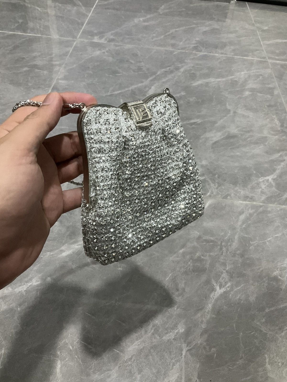 Balmain Pierre Balmain Big Logo Paris Vintage Crystal Mini Handbag Size ONE SIZE - 7 Thumbnail