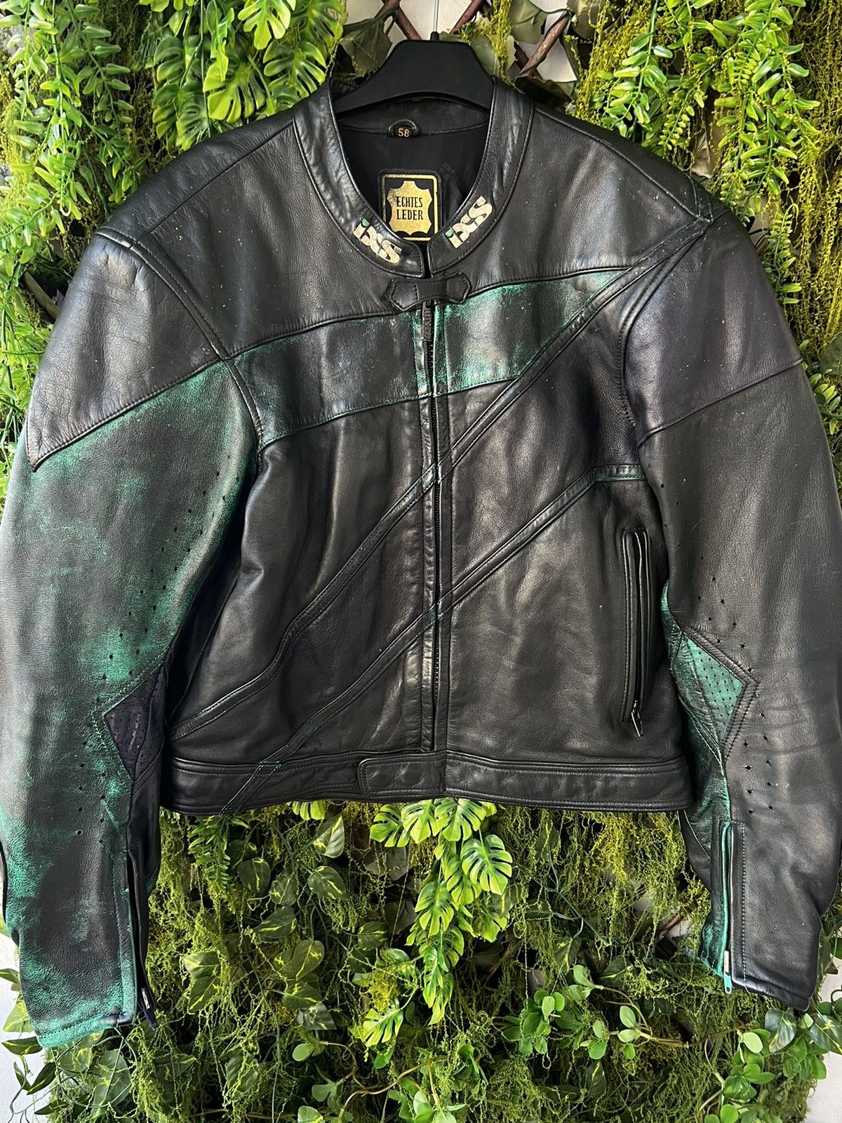 Moto Racing IXS 90/869 Vintage Leather Jacket Motorcycle