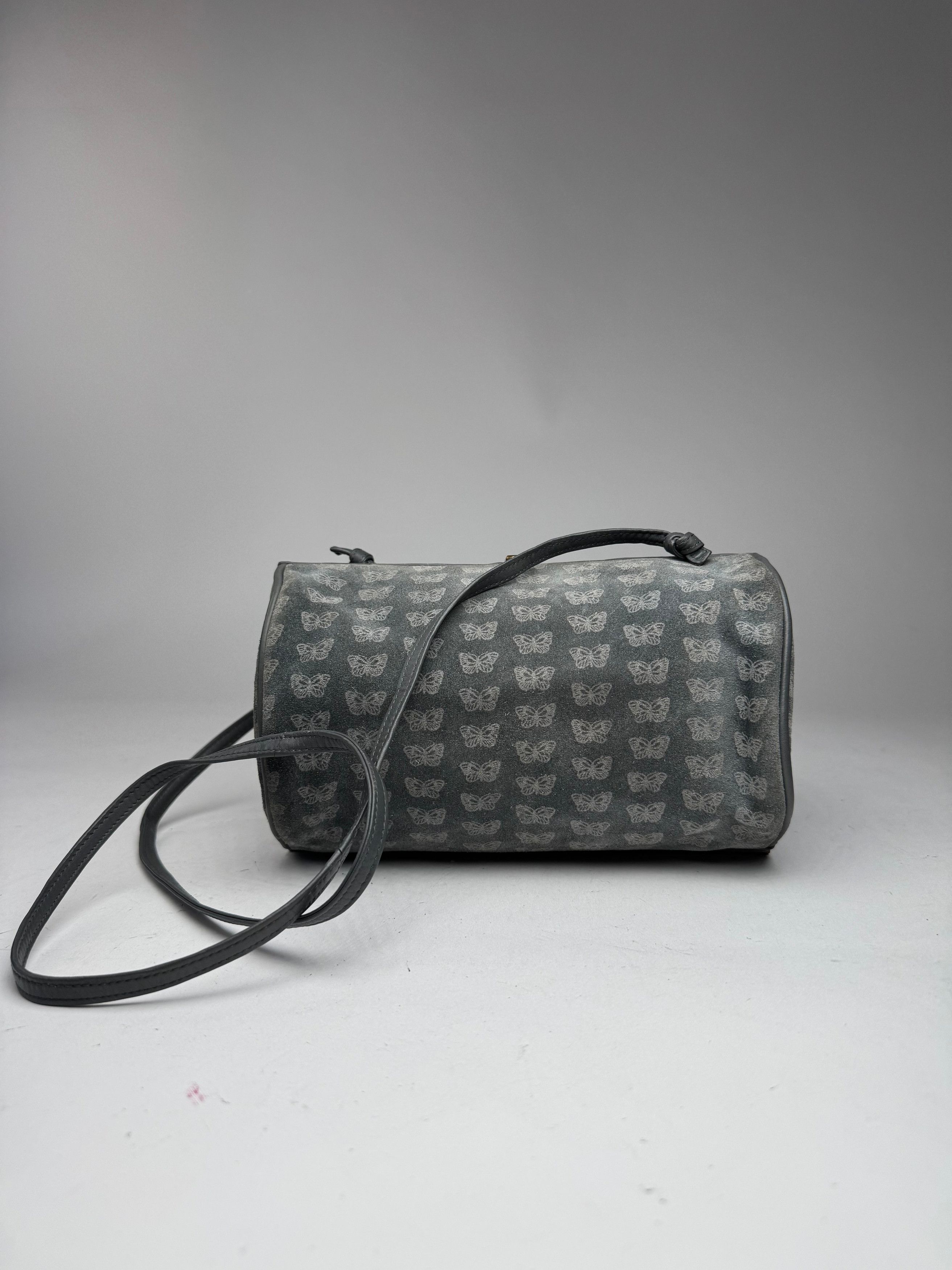 Bottega Veneta Vintage Suede Monogram Bag Grey Size ONE SIZE - 1 Thumbnail
