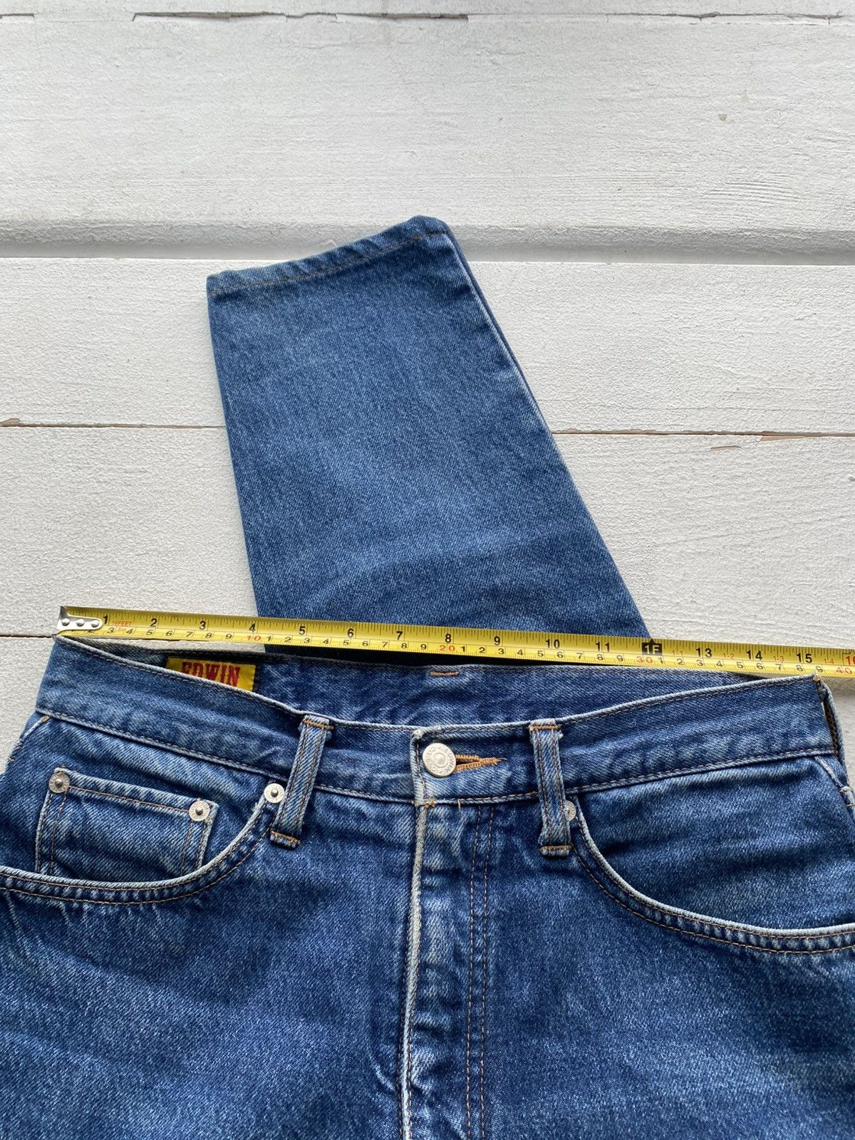Edwin Japanese Vintage Edwin Distressed Slim Tapered Fit Jeans Size US 30 / EU 46 - 16 Thumbnail