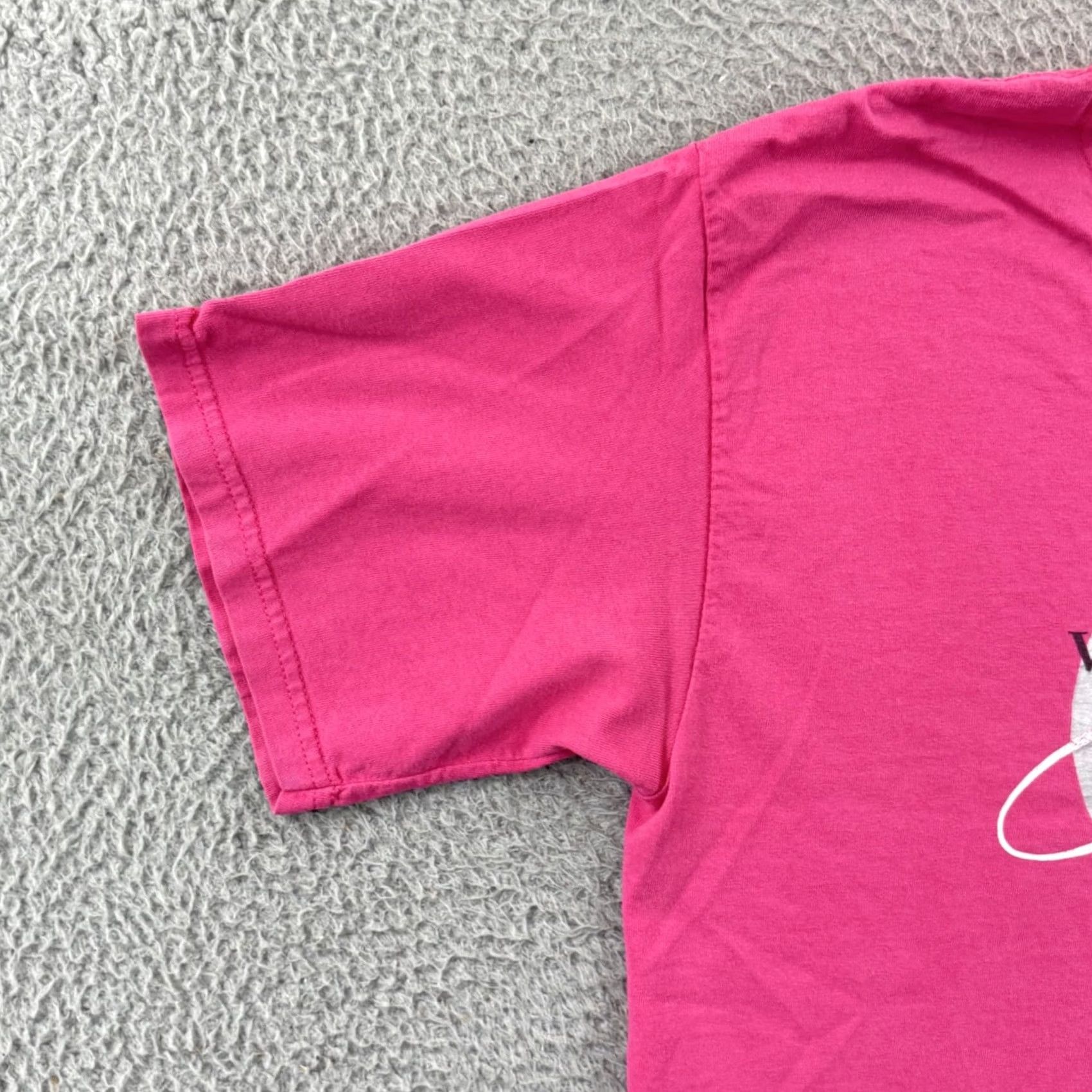 Gildan VINTAGE Jesus Religious Shirt Mens Large Pink 90s Gildan Heavy Cotton T-Shirt Short Sleeve Crew Neck Size US L / EU 52-54 / 3 - 4 Thumbnail