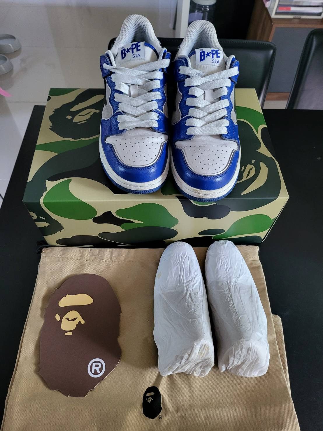 Bape A Bathing Ape - Bape SK8 Sta Navy Low Top Sneakers Size US 8 / EU 41 - 14 Thumbnail