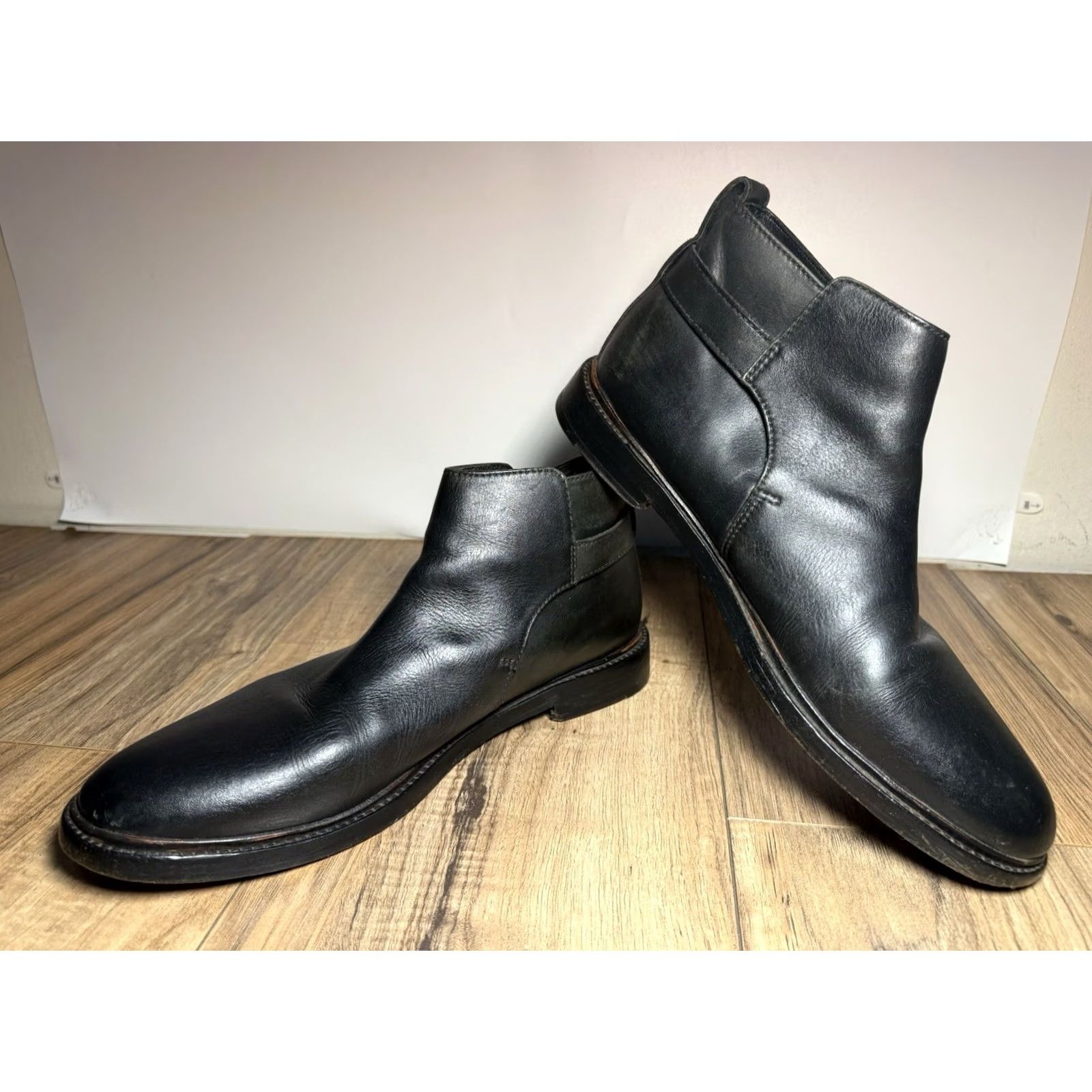 Coach Coach G1396 Fine Grain Leather Ankle Boots Black Buckle Chelsea Men’s Size 9.5 D Shoe Size US 10 / EU 43 - 7 Thumbnail