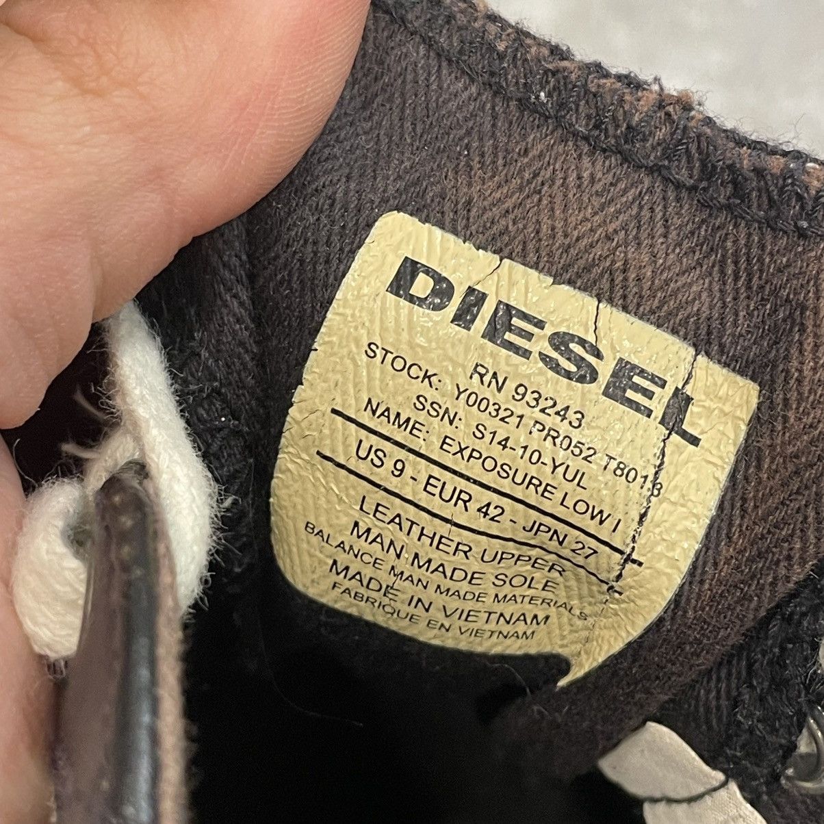 Diesel Vintage Diesel leather shoes sneakers boots y2k die rock sun Size US 9 / EU 42 - 2 Thumbnail