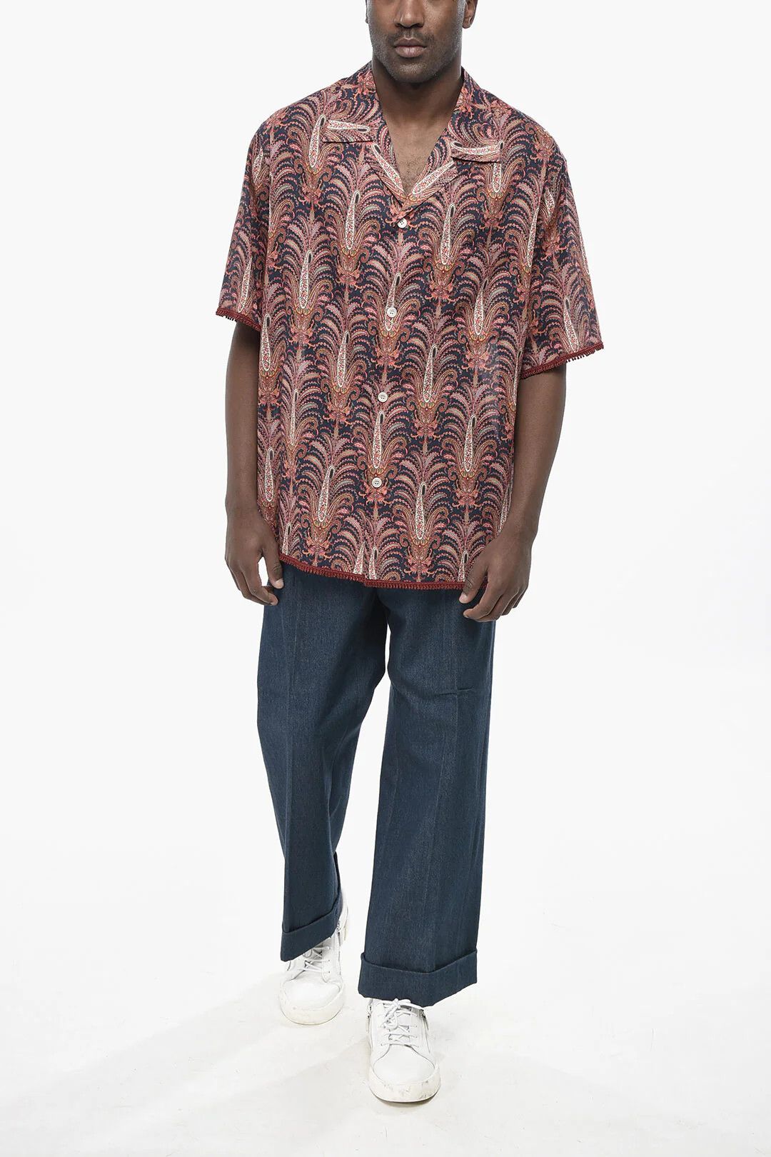 Valentino og1mm0426 Cotton Shirt in Multicolor Size US L / EU 52-54 / 3 - 4 Thumbnail
