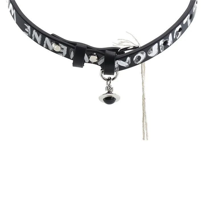 Vivienne Westwood Vivienne Westwood Black Leather Pendant Necklace -2507 Size ONE SIZE - 3 Thumbnail