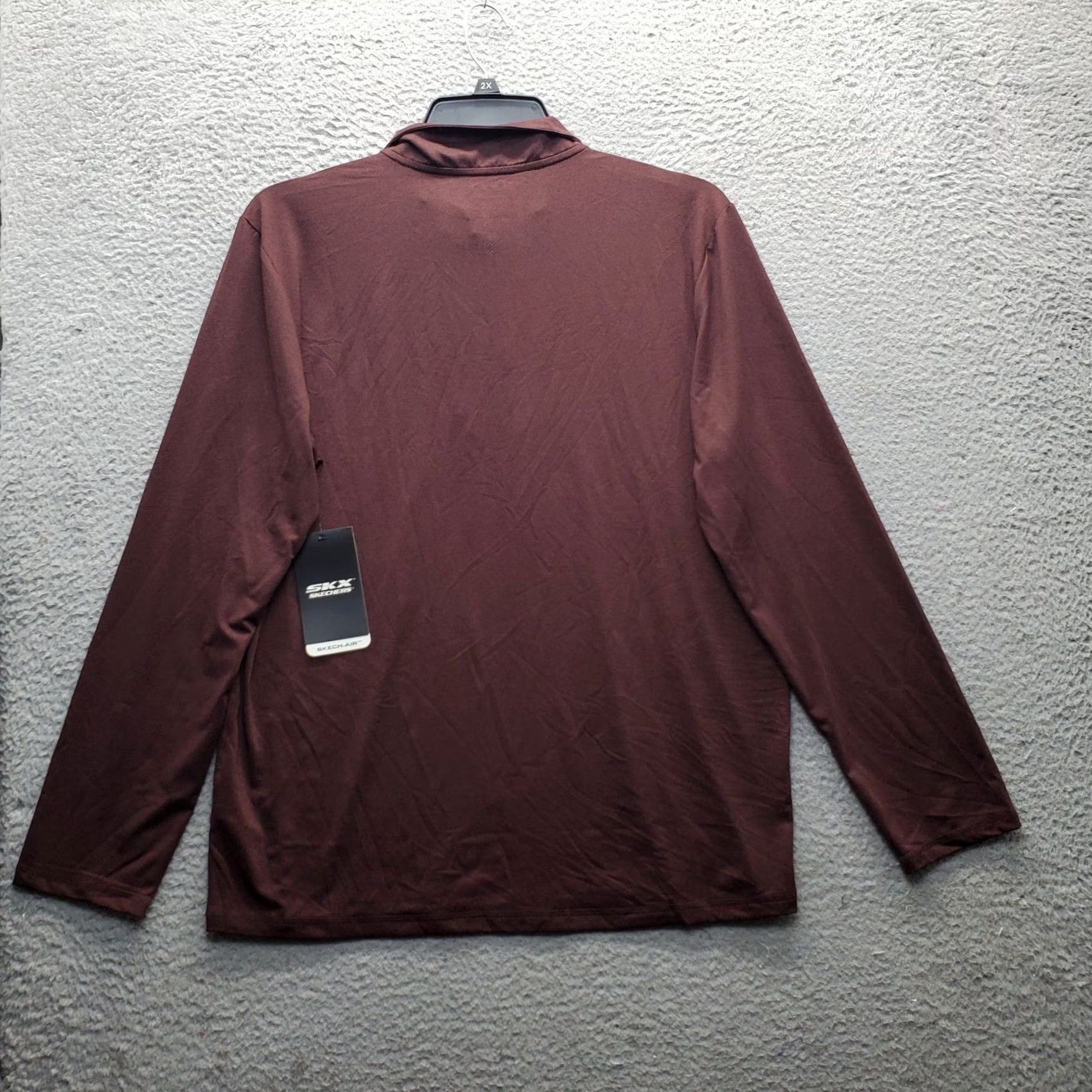 SKECHERS Skechers SKX Active Shirt Mens L Brown 1/4 Zip Long Sleeve Athletic Running Shirt Size US L / EU 52-54 / 3 - 2 Thumbnail