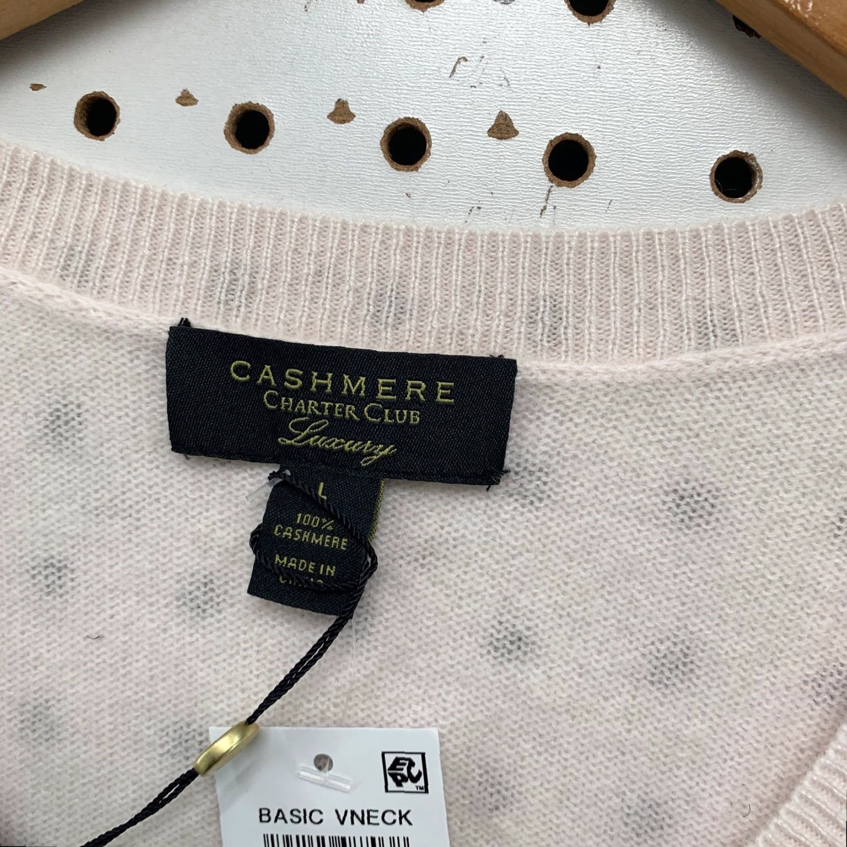 Charter Club Charter Club Sweater Womens Large Pink V Neck 100% Cashmere NEW Luxury NWT Size L / US 10 / IT 46 - 3 Thumbnail