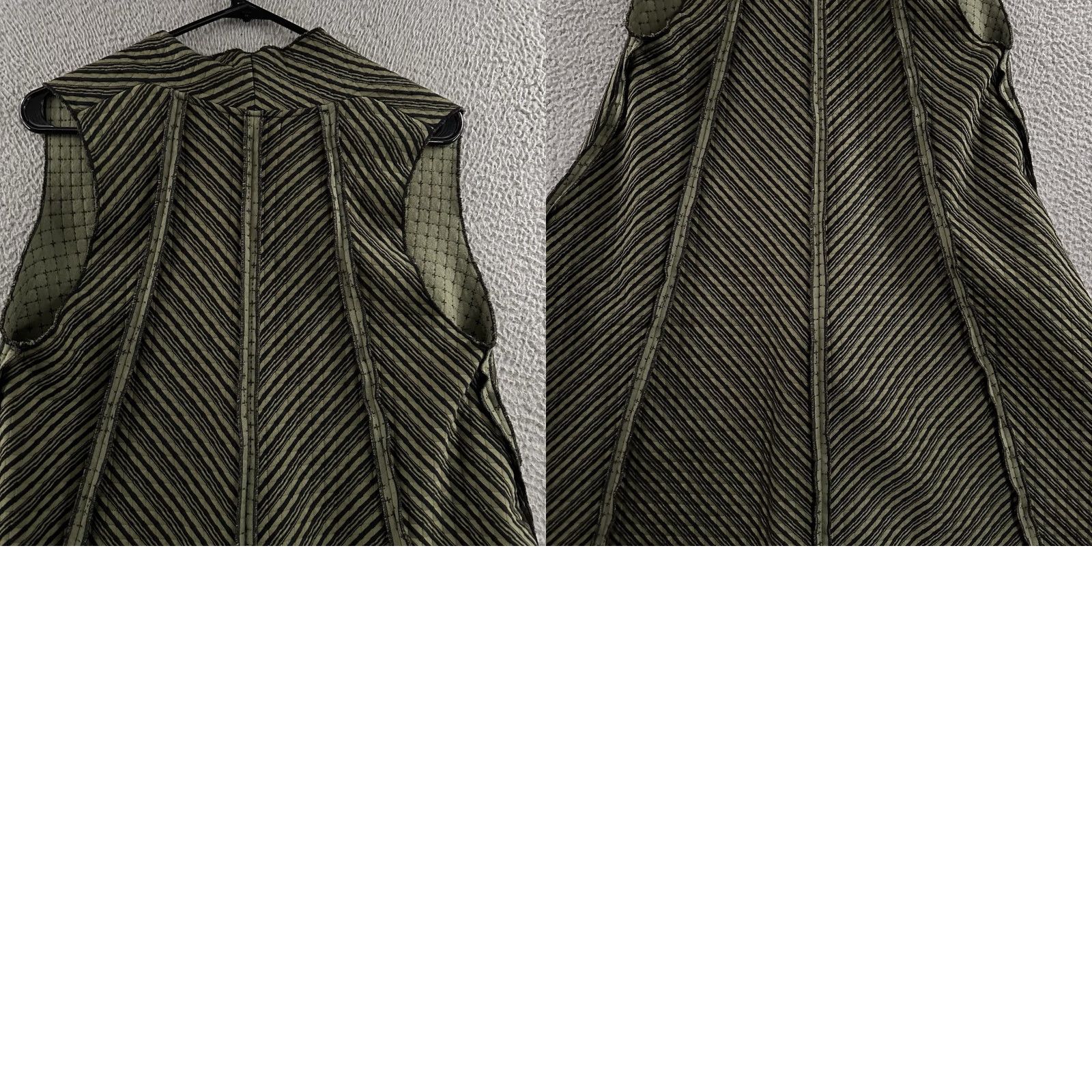 Habitat Habitat Vest Womens Green Size S Pockets Button Front Striped Size S / US 4 / IT 40 - 8 Thumbnail