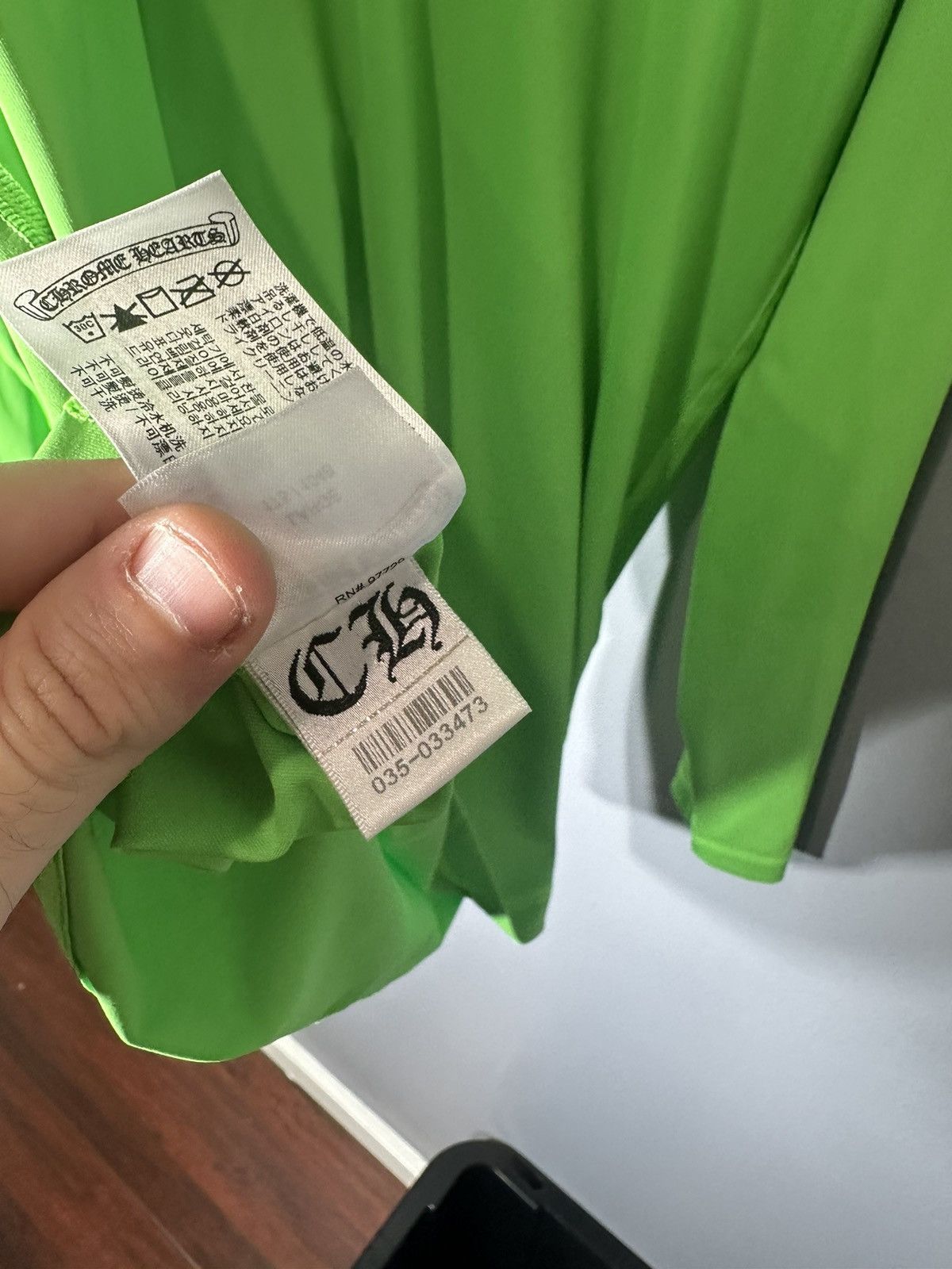 Chrome Hearts Chrome hearts green rash guard long sleeve Size US L / EU 52-54 / 3 - 4 Thumbnail
