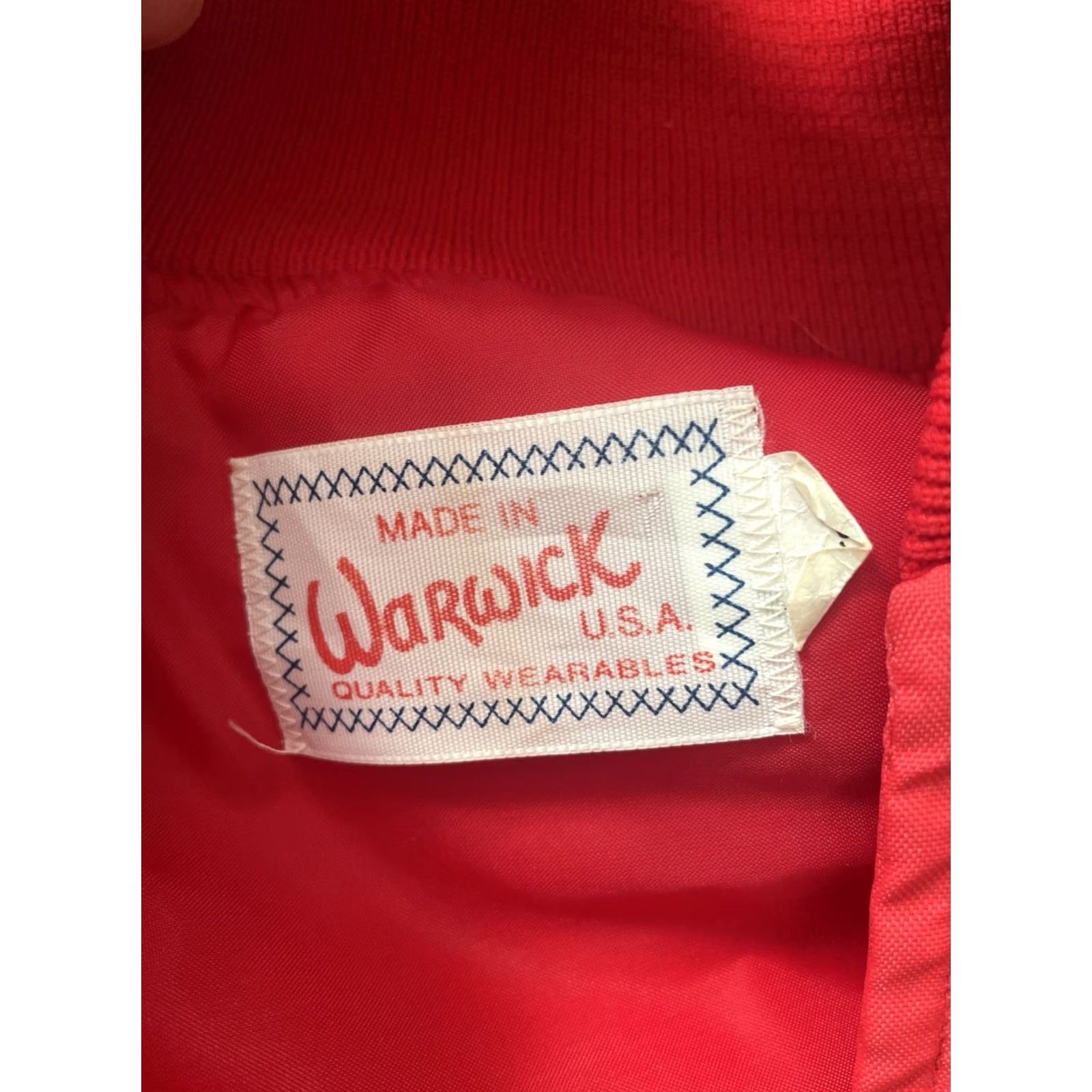 Vintage VINTAGE Warwick Satin Varsity Bomber Jacket Red XL 1980s Letterman 3M Go For Gold Mens Size US L / EU 52-54 / 3 - 3 Thumbnail