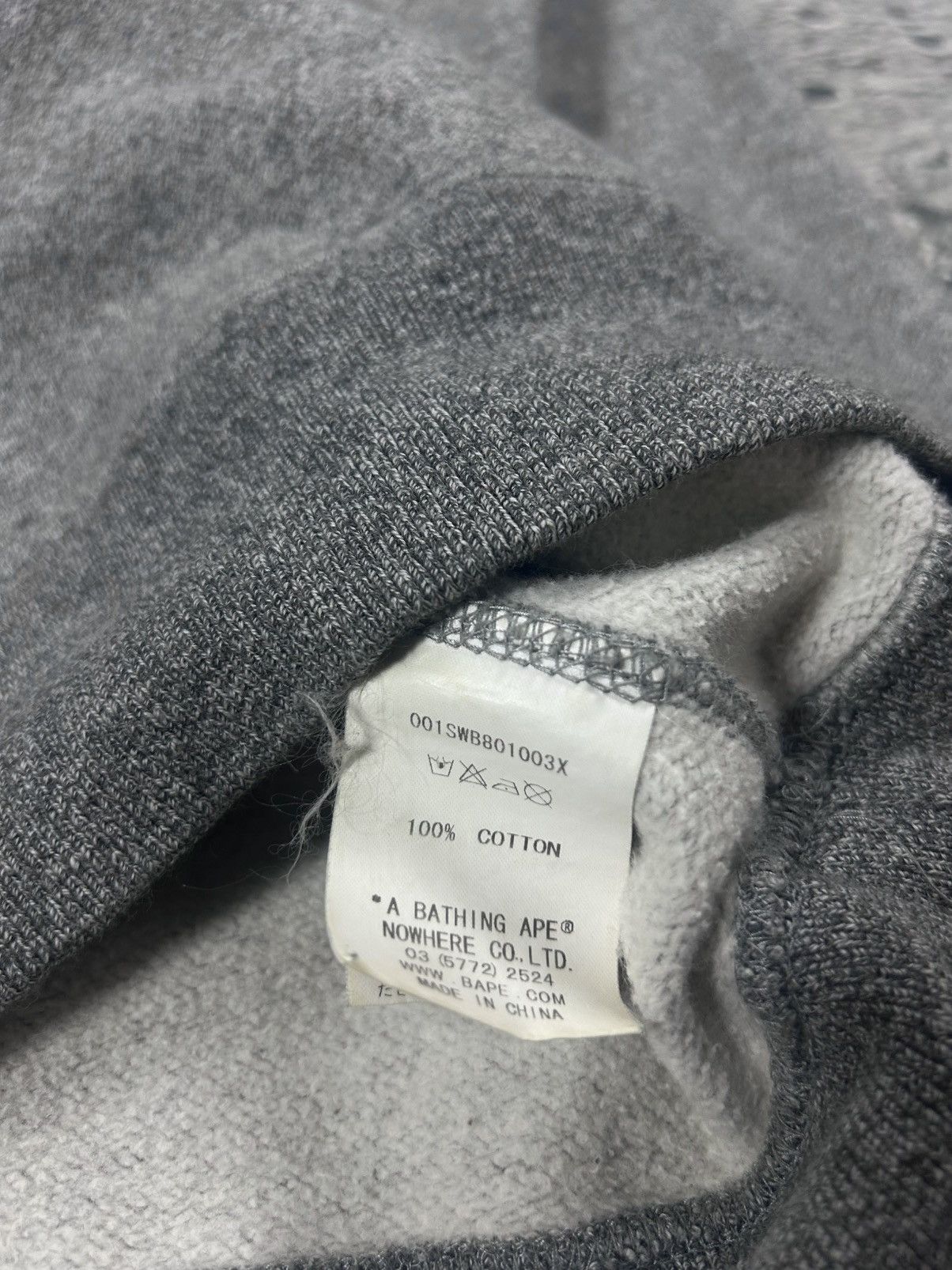 Bape Bape sweatshirt grey big logo spell out black Size US M / EU 48-50 / 2 - 5 Thumbnail