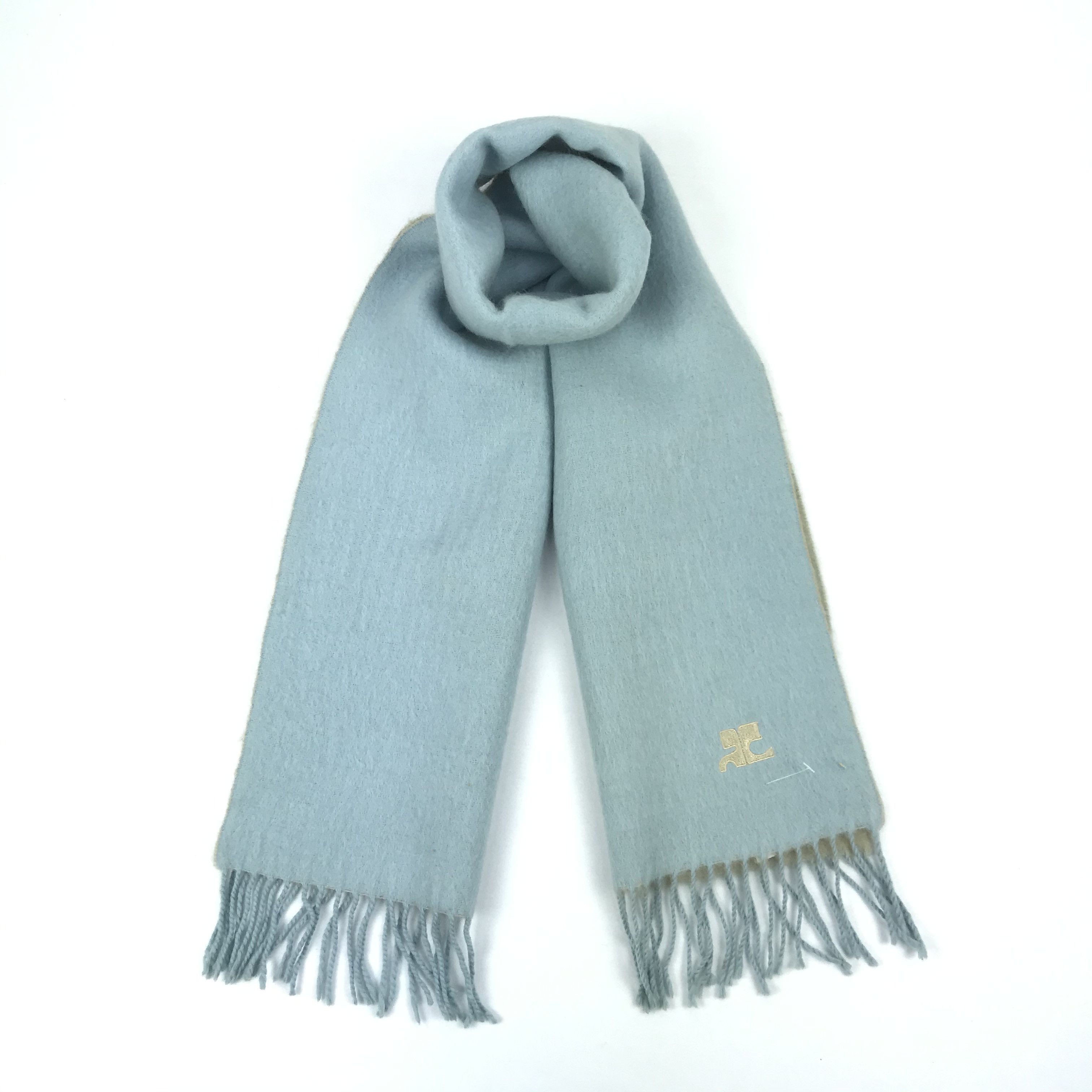 Courreges × Vintage Vintage Courreges Scarf Muffler Wool Cashmere Scarves Size ONE SIZE - 1 Thumbnail