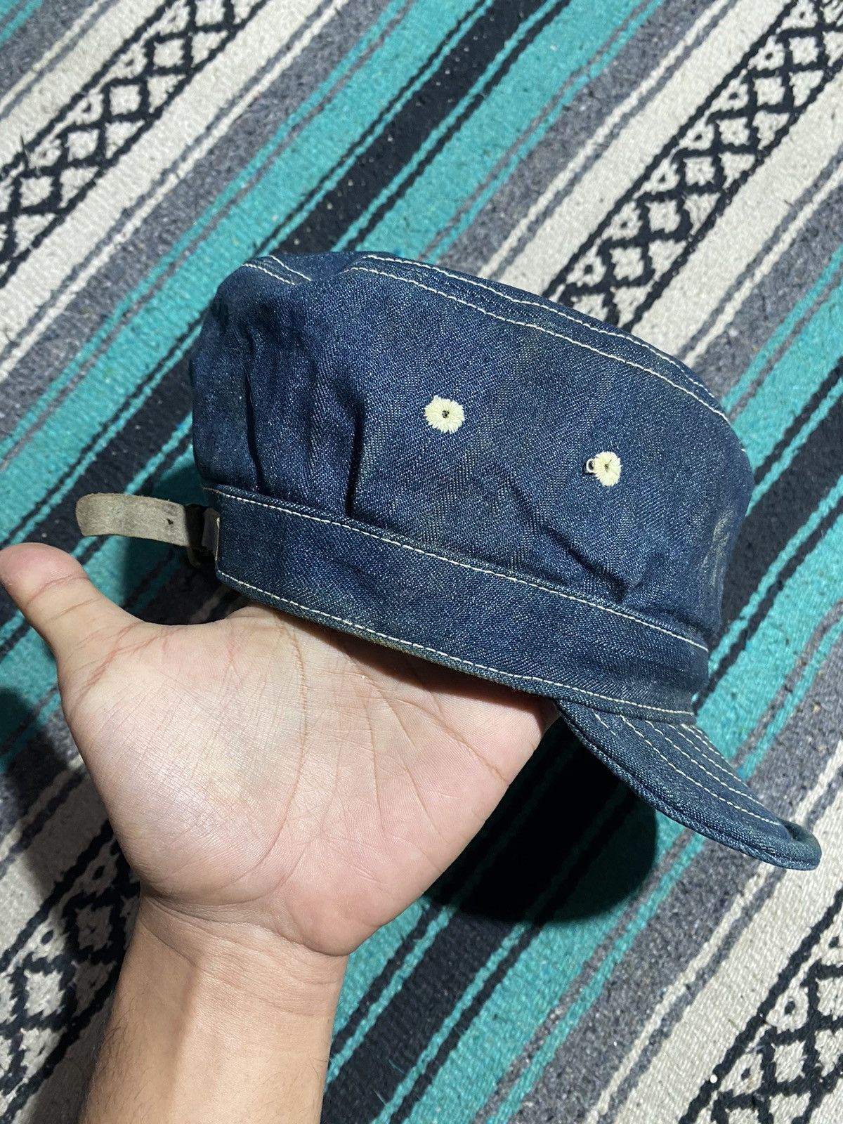Japanese Brand 1990 Swellmob - Denim Work Cap Size ONE SIZE - 2 Thumbnail