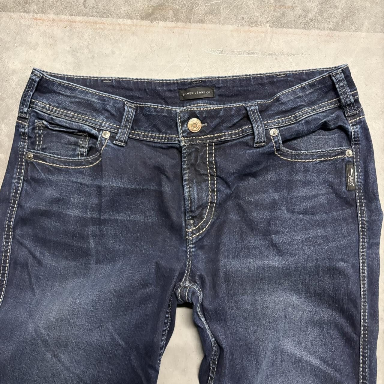 Silver Jeans Co. × Vintage Crazy Vintage Y2K/2000s Baggy Dark Wash Denim Jeans! Size US 34 / EU 50 - 2 Thumbnail