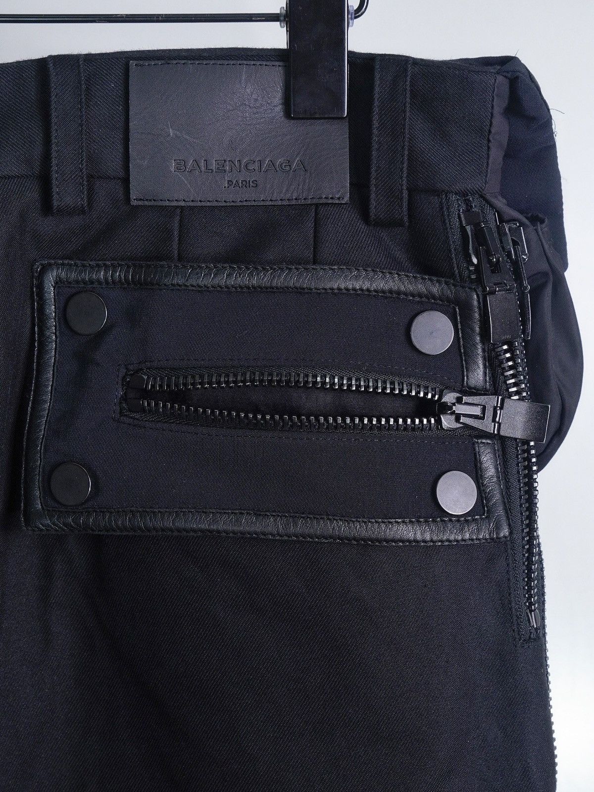 Balenciaga SS16 Tapered Leather-Satin Cargo Pants Size US 33 - 7 Thumbnail