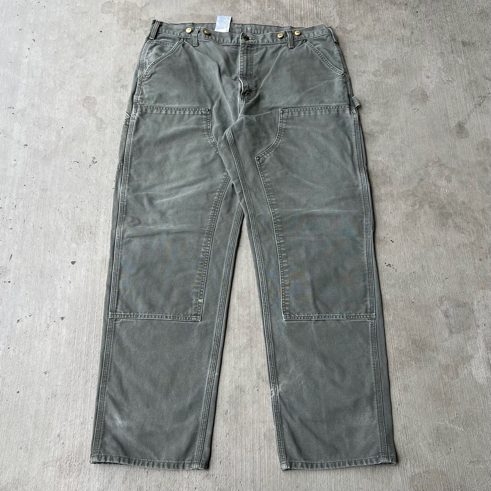Carhartt × Vintage Carhartt green double knee work wear carpenter pants Size US 39 - 1 Thumbnail