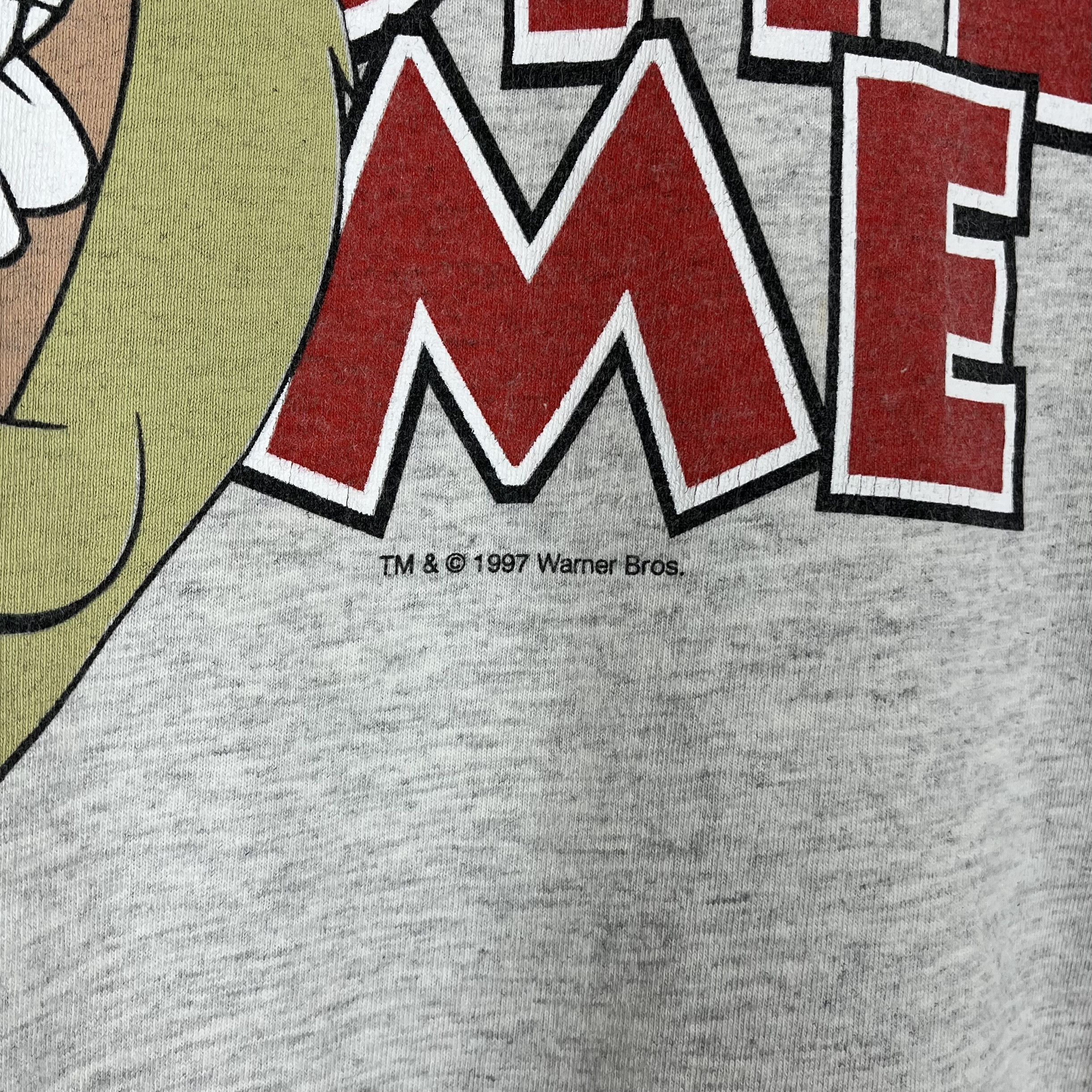 Warner Bros Vintage Warner Bros Taz «Bite Me» Cartoon T Shirt 1997 Size US XL / EU 56 / 4 - 11 Thumbnail