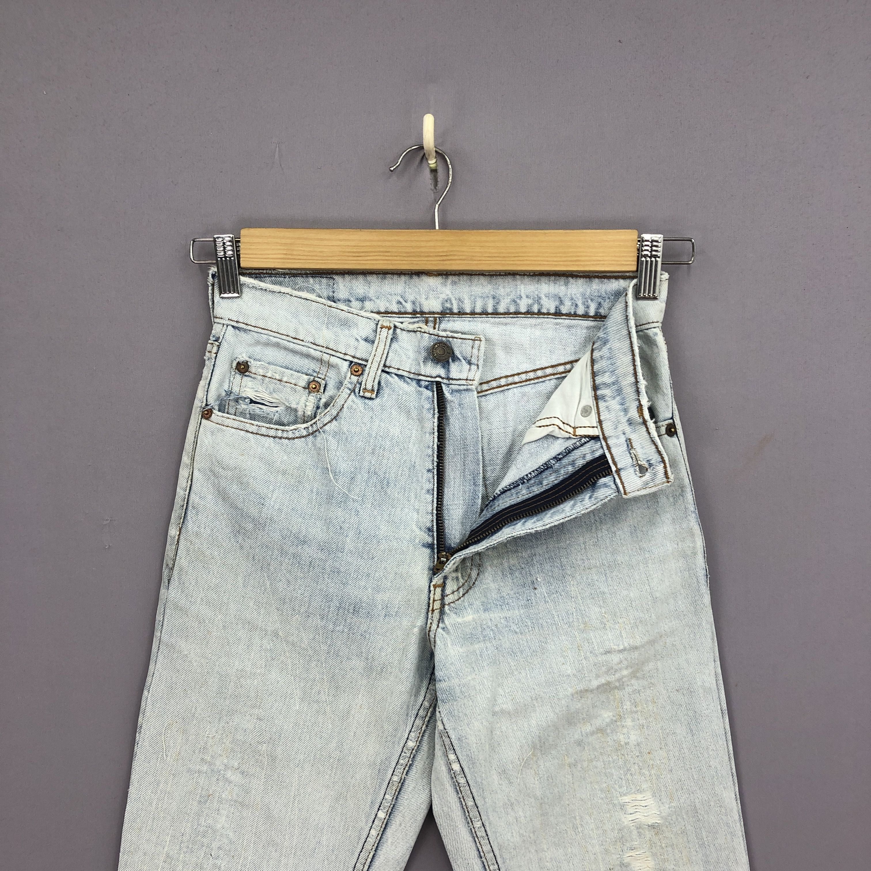 Levi's Vintage Distressed Levis 503 Light Wash Jeans Denim GF30284 Size 26" / US 2 / IT 38 - 5 Thumbnail