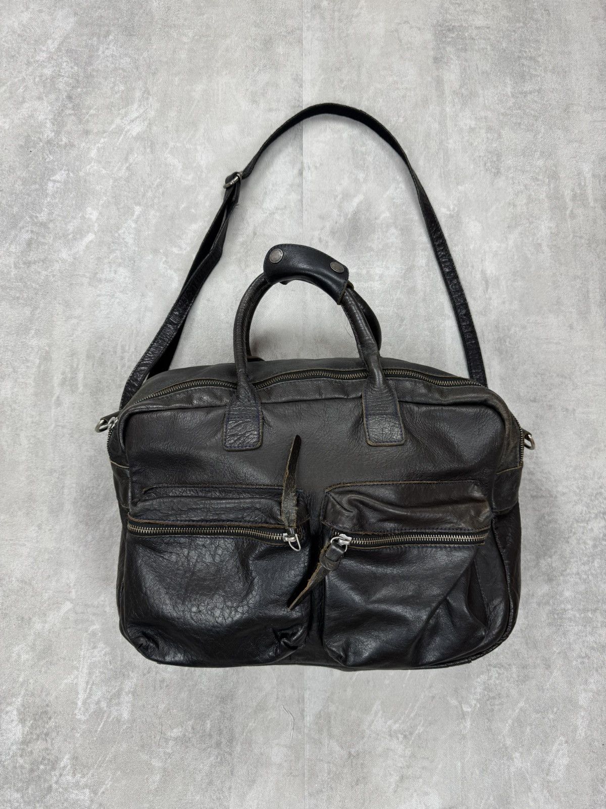 Handmade Cowboysbag leather shoulder CowBoys bag biker motorcycle bag Size ONE SIZE - 8 Thumbnail