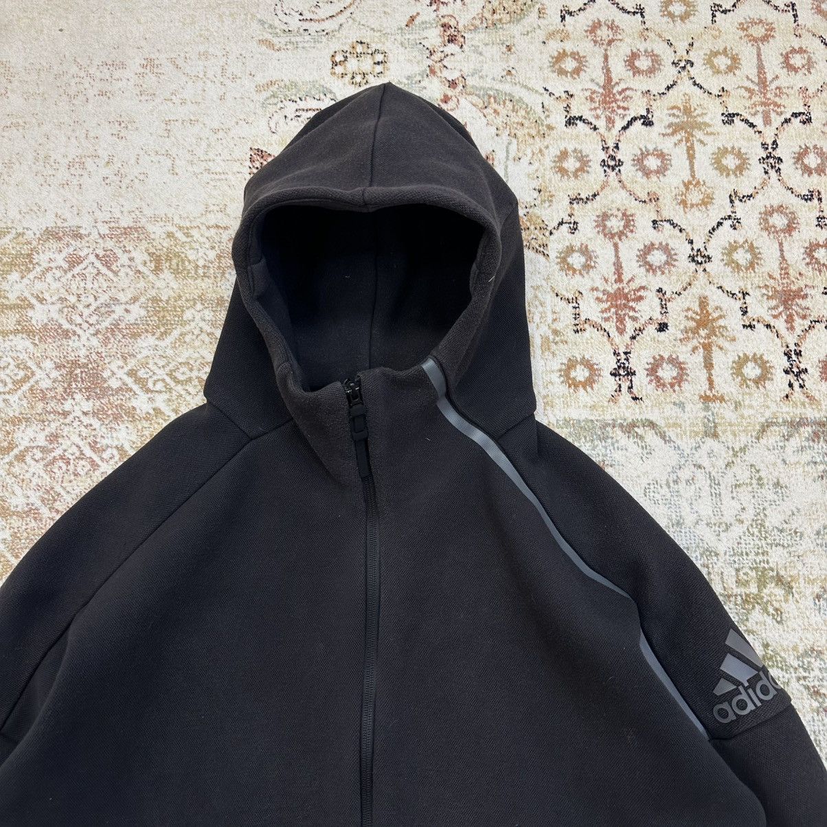 If Six Was Nine Vintage Adidas Zip Hoodie Sport-wear Trashed 00s Y2K Size US L / EU 52-54 / 3 - 5 Thumbnail