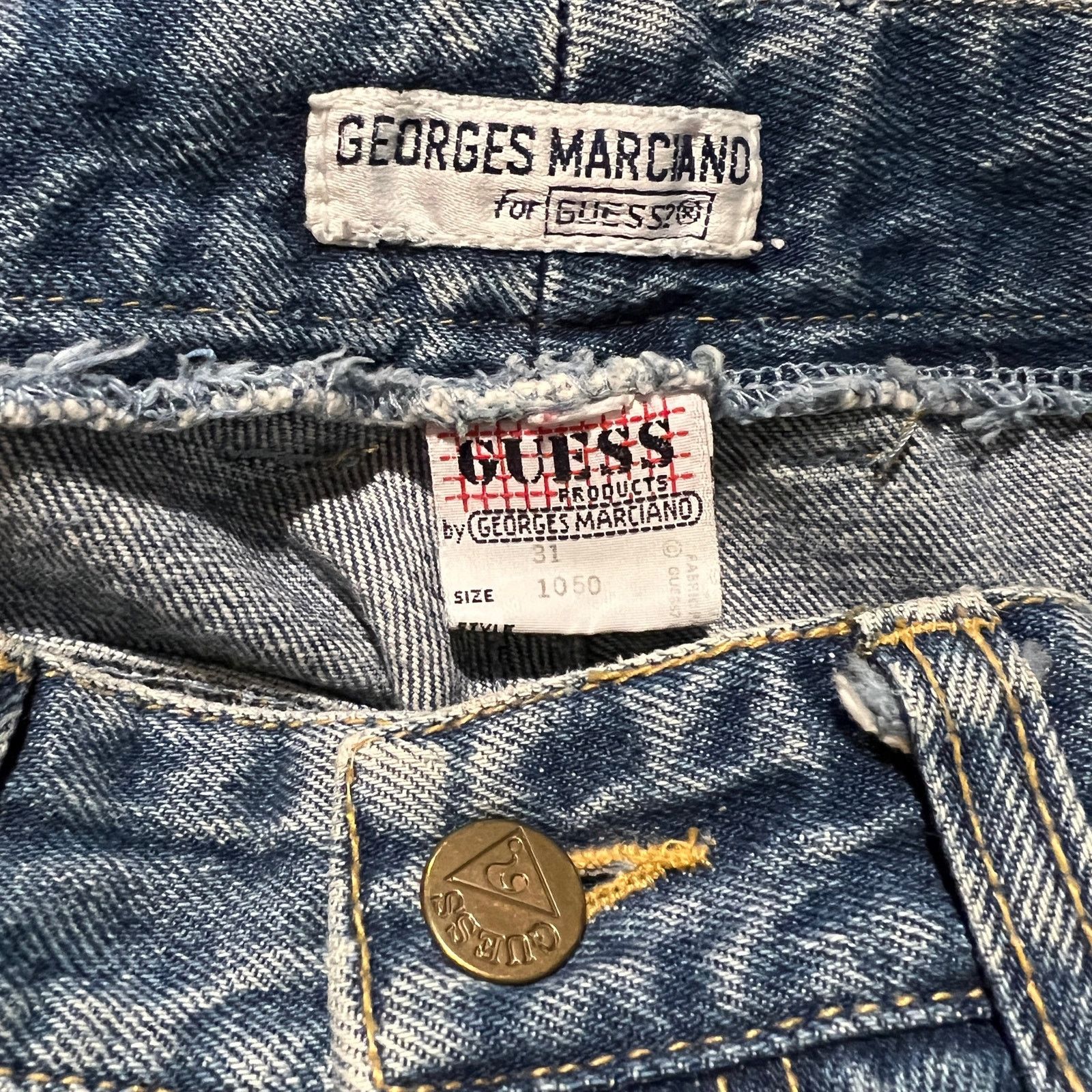 Guess × Vintage Vintage 80s Guess? Jeans George’s Marciano Blue Denim Size 31" - 5 Thumbnail